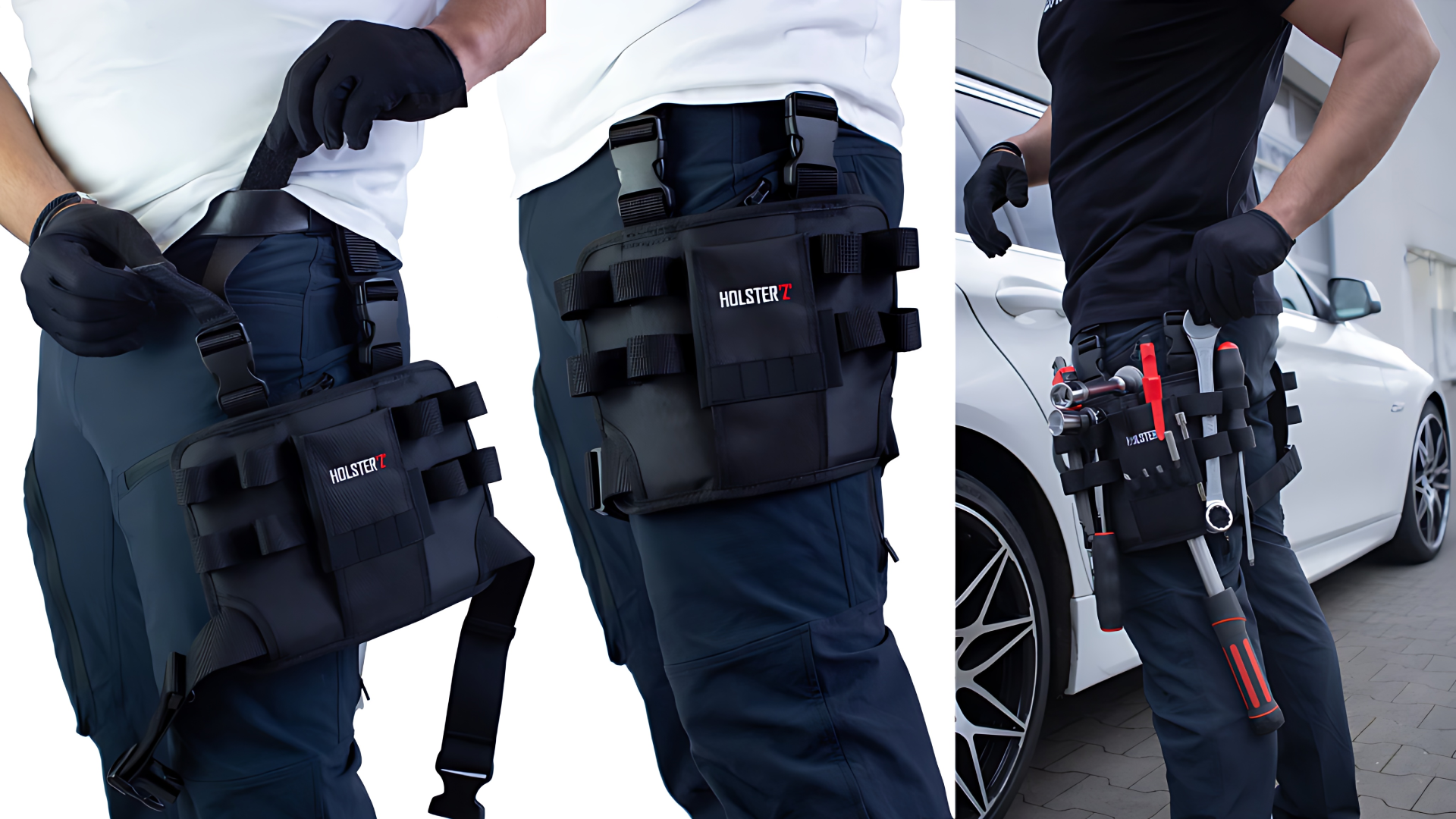 Holster Z Tool Bag, Electrician Tool Pouch with Belt Clip, Small