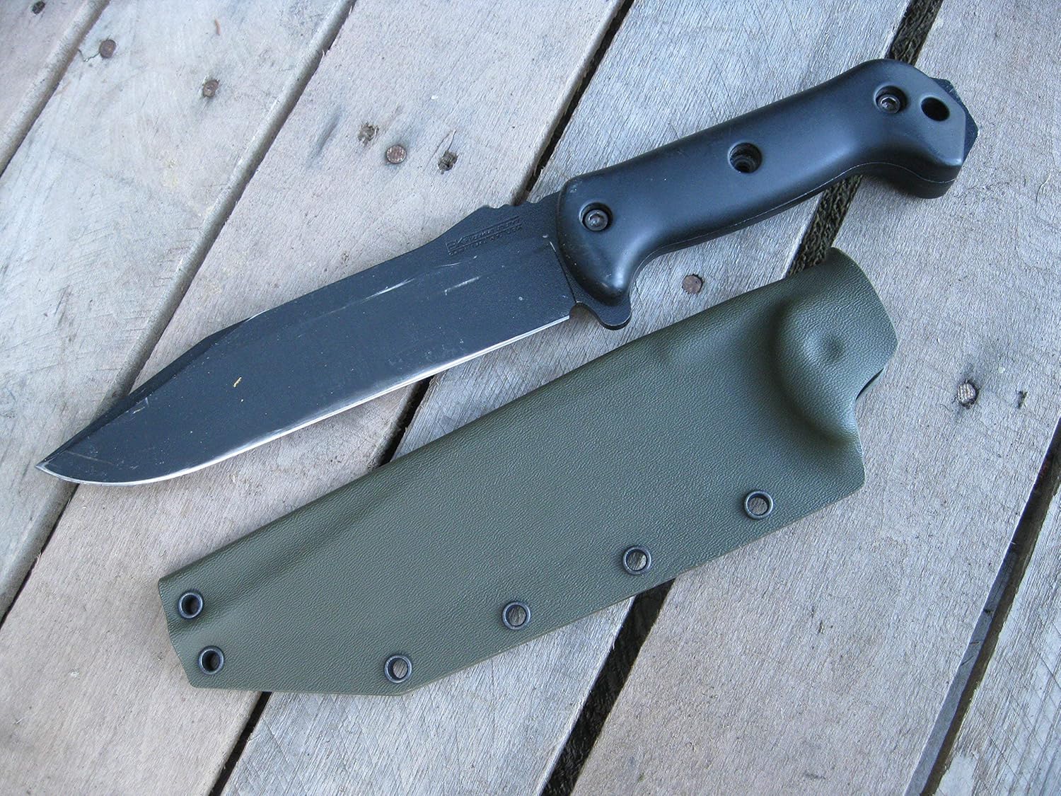 Valhalla Custom Kydex Sheath Ka-bar Becker BK7 OD GREEN One Piece