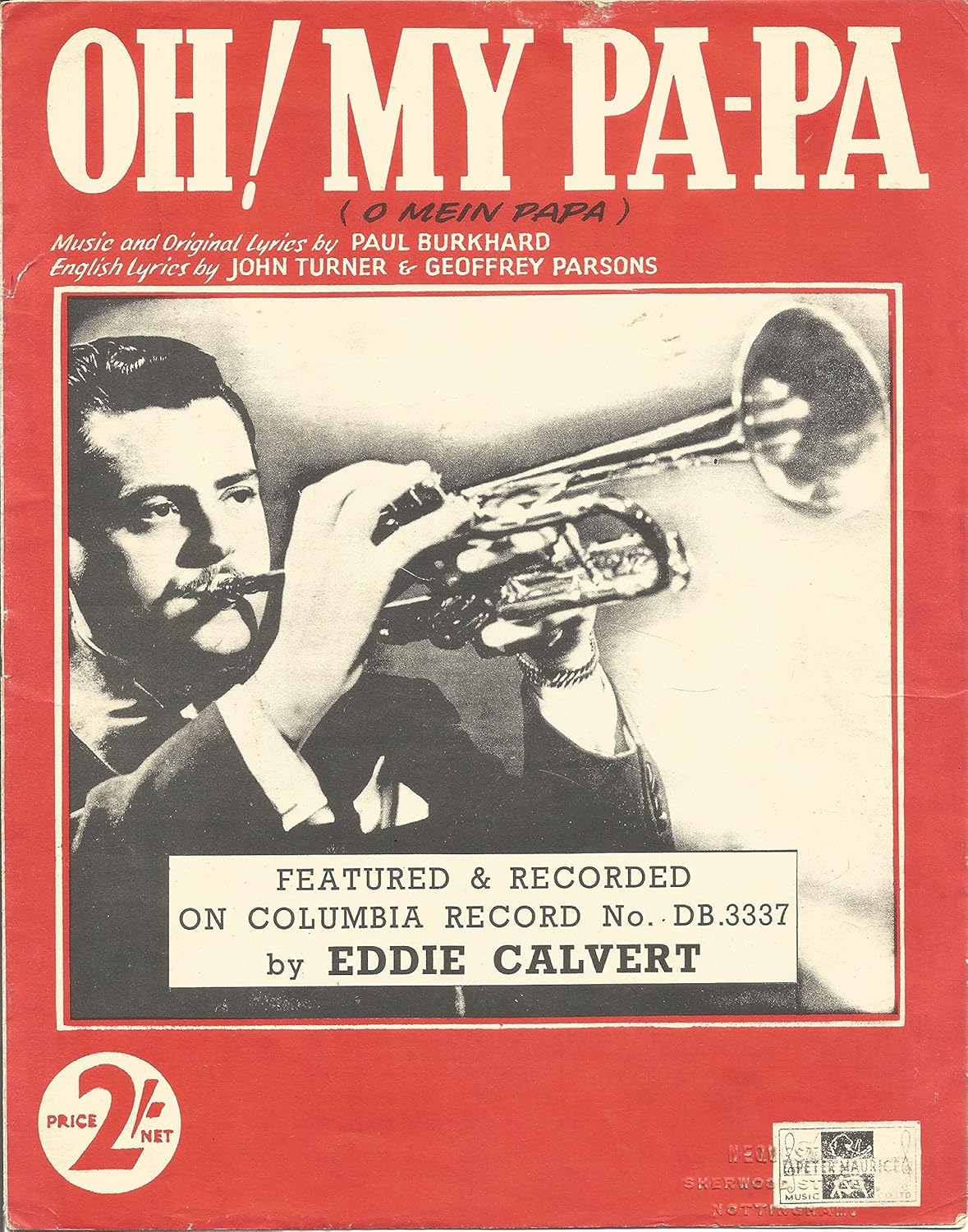 Oh! my Papa. [Song.] Music and original lyrics by P. Burkhard