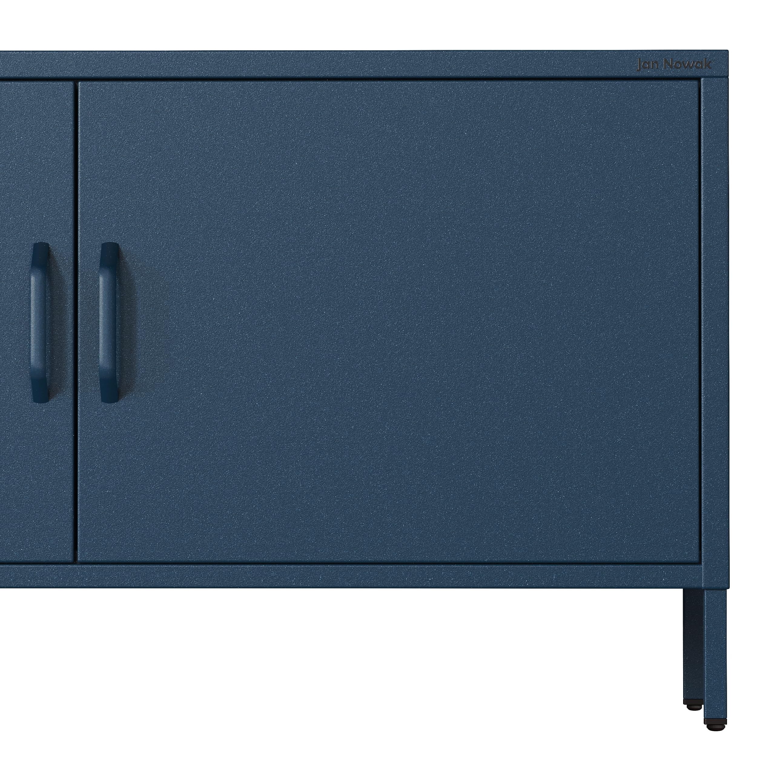 Jan Nowak TV Schrank, Fernsehschrank Metall - ROSA | TV Board Glitzernd für Wohnzimmer, Schlafzimmer | Industrial Loft Stil | Fernsehtisch mit Türen und Stauraum | 115 x 59,5 x 40 cm | Dunkelblau