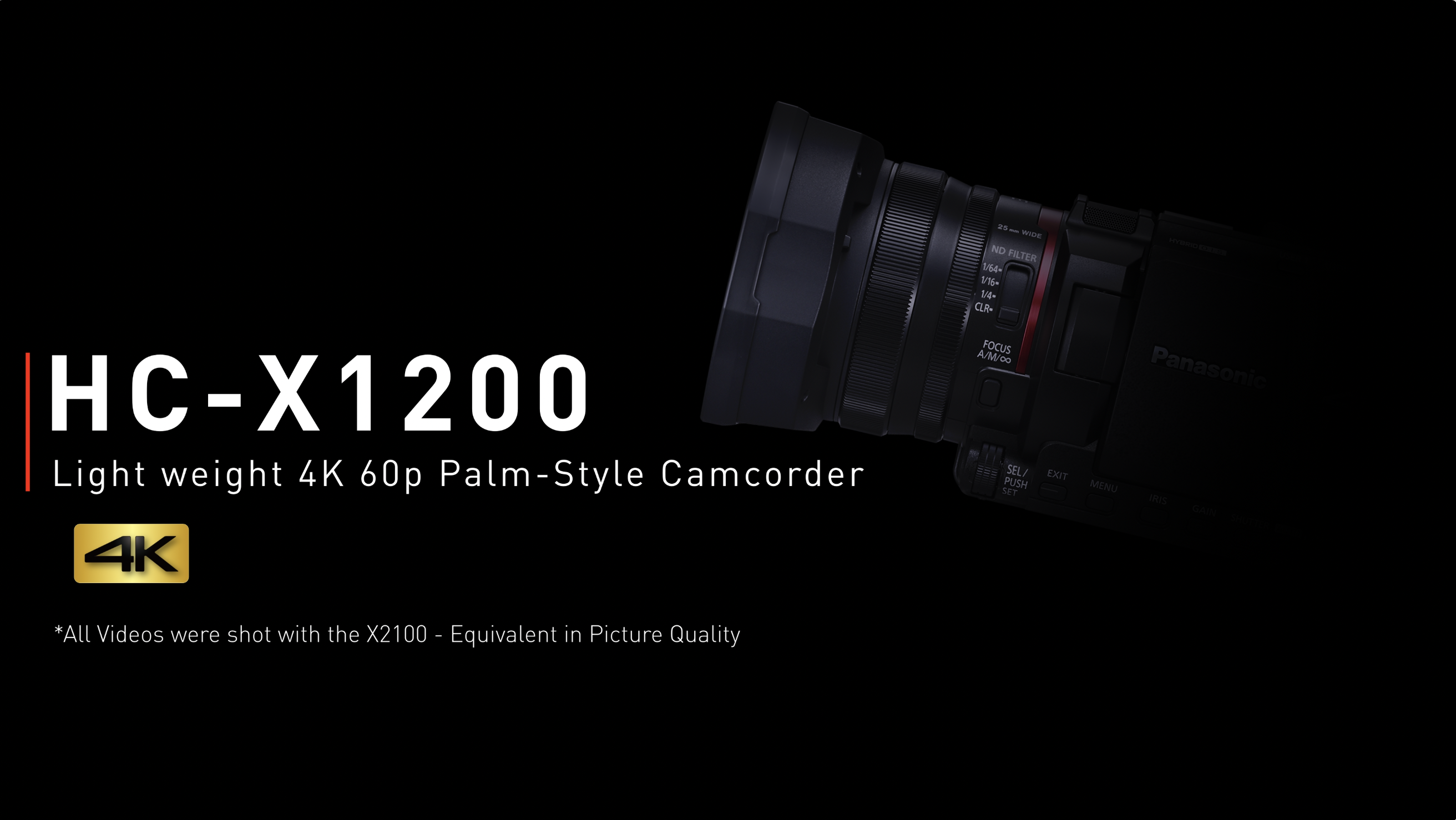 Amazon.com : Panasonic X1200 4K Camcorder, Wide Angle Telephoto