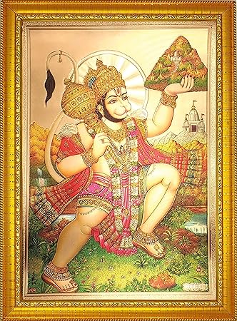 ADA Handicraft Wood God Photo Frame ( Hanumanjee -1 Standard )