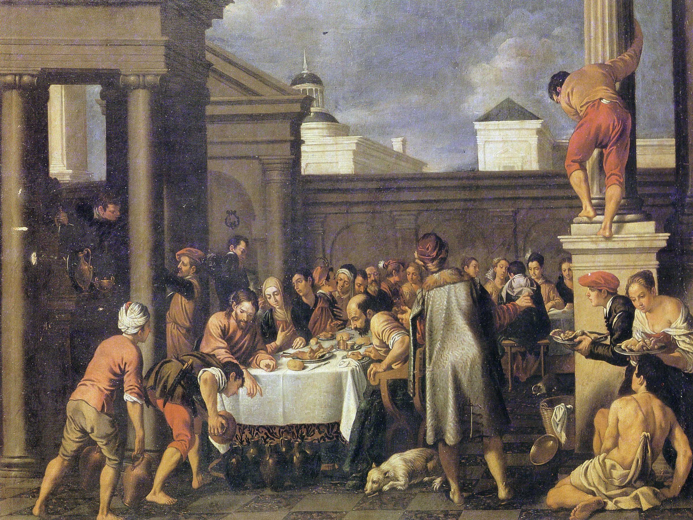 Les Noces de Cana 1633 by Orrente Accent Tile Mural Kitchen Bathroom Wall Backsplash Behind Stove Range Sink Splashback One Tile 8"x6" Ceramic, Matte