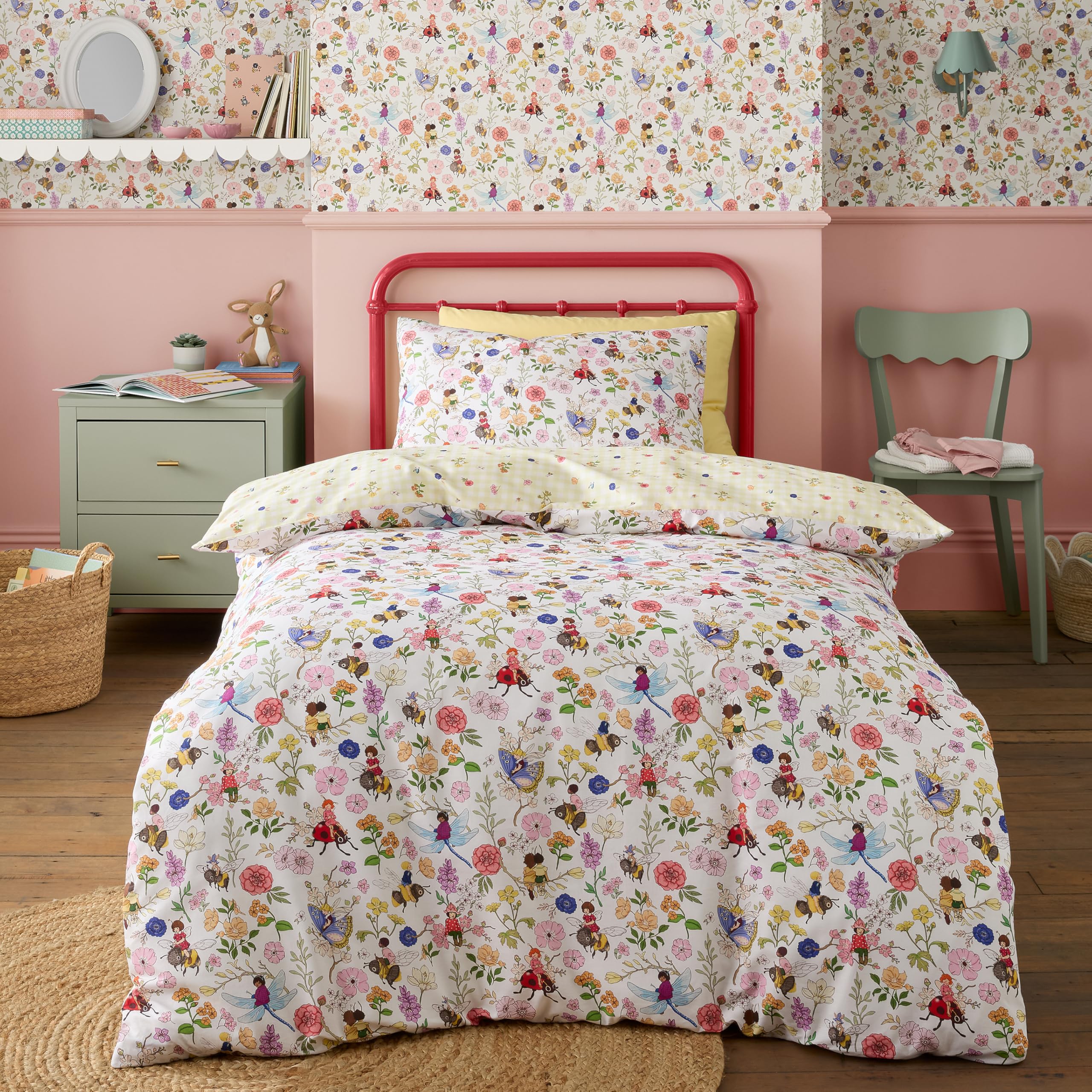 Belle & Boo Garden Friends 100% Cotton Duvet Set White