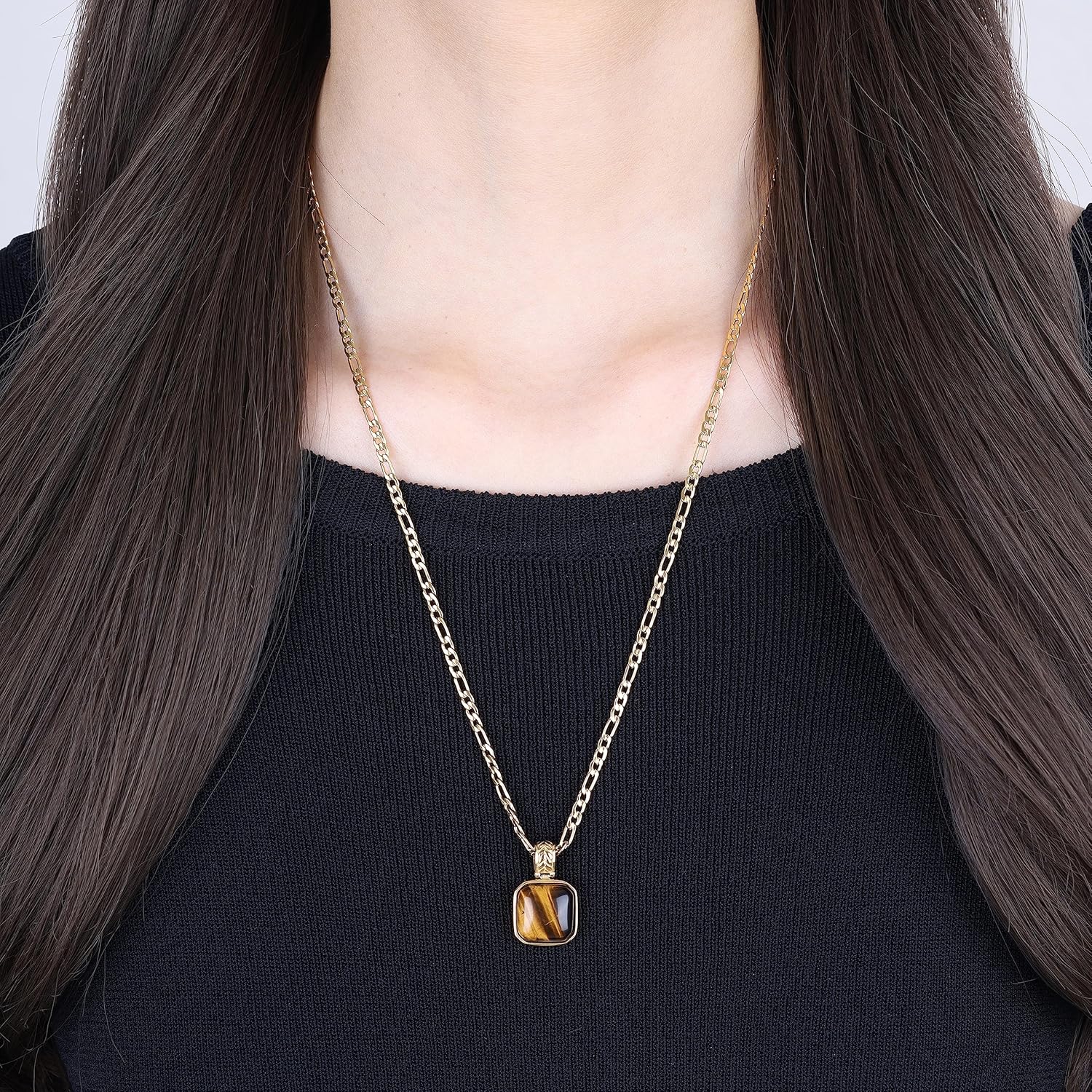 COAI Figaro Chain Necklace for Men Crystal Necklace for Women Men - Image 4