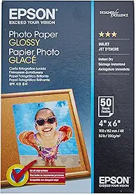 Epson Papel fotográfico brilhante, 10 x 15 cm, 50 folhas (S041809)
