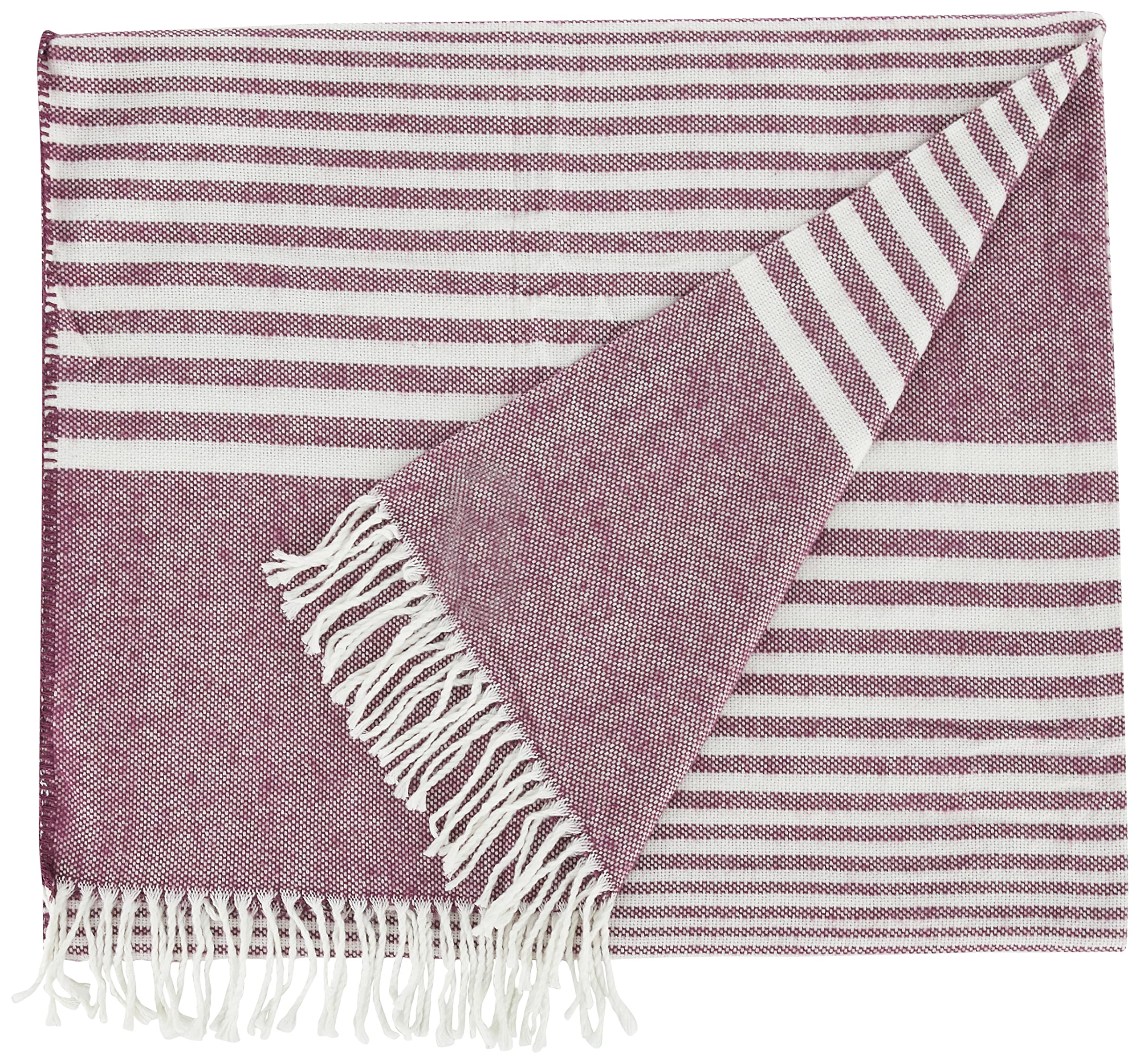 TOM TAILOR 0229858 Wohndecke Stripe-Structure 1x 140x180 cm cyclam