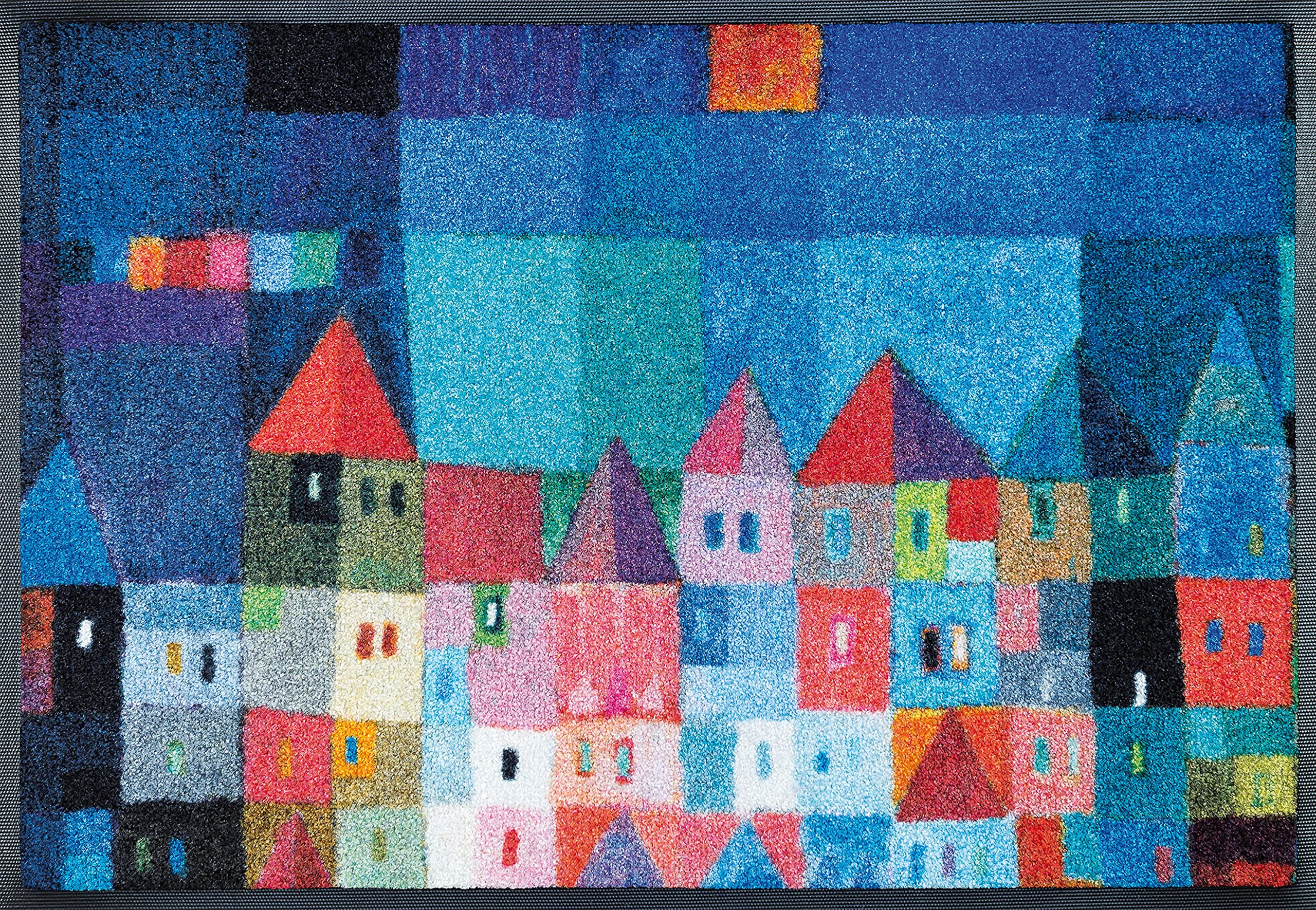 Wash&Dry Door Mat, Acrylic, Multicoloured, 50x75x0.7 cm