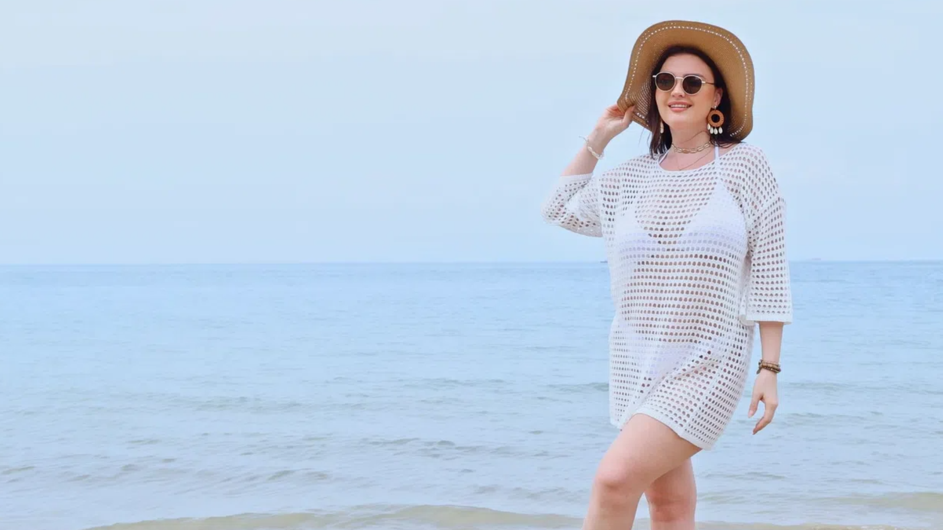Watch Women Plus Size Swimsuit Cover Up Crochet Beach Dress on Amazon Live Watch Women Plus Size Swimsuit Cover Up Crochet Beach Dress on Amazon Live