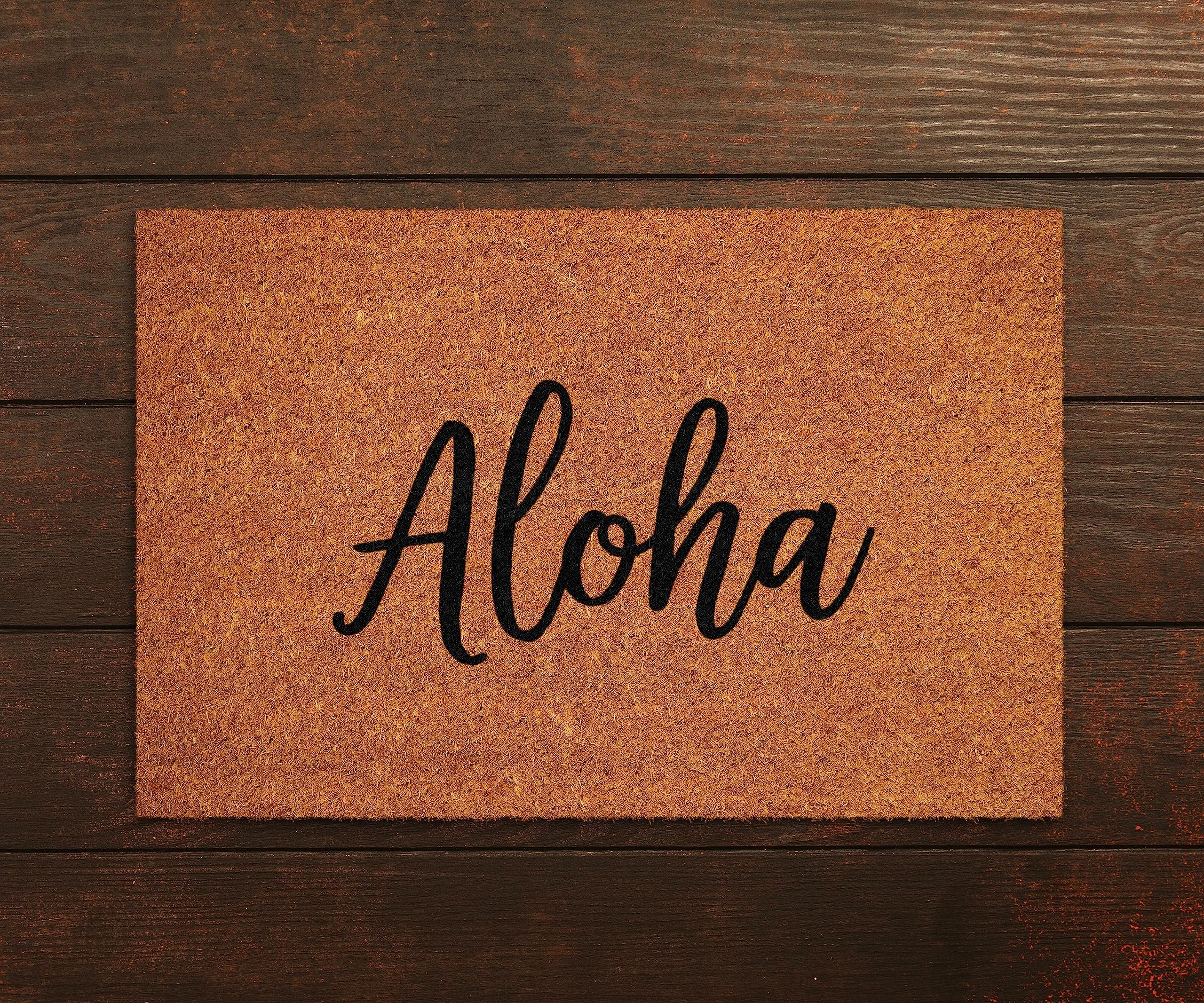 Ensound Aloha Doormat,Aloha Welcome Doormats,Aloha Doormats,Aloha Mats,Welcome Aloha Funny Door Mats,Cozy Doormats with Non-Slip Rubber Flannel Floor Mat 36x24 Inch
