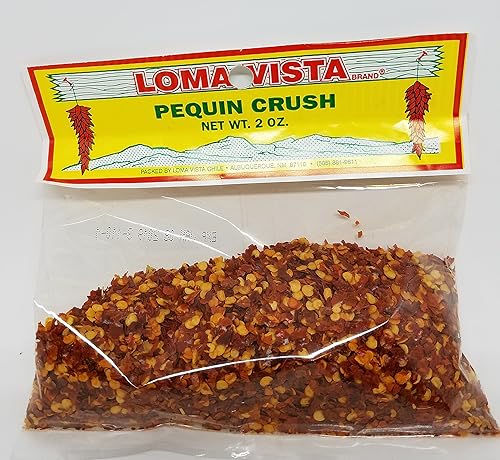 Loma Vista Pequin Crush Nuevo México Chile Polvo y Semillas, 2 onzas