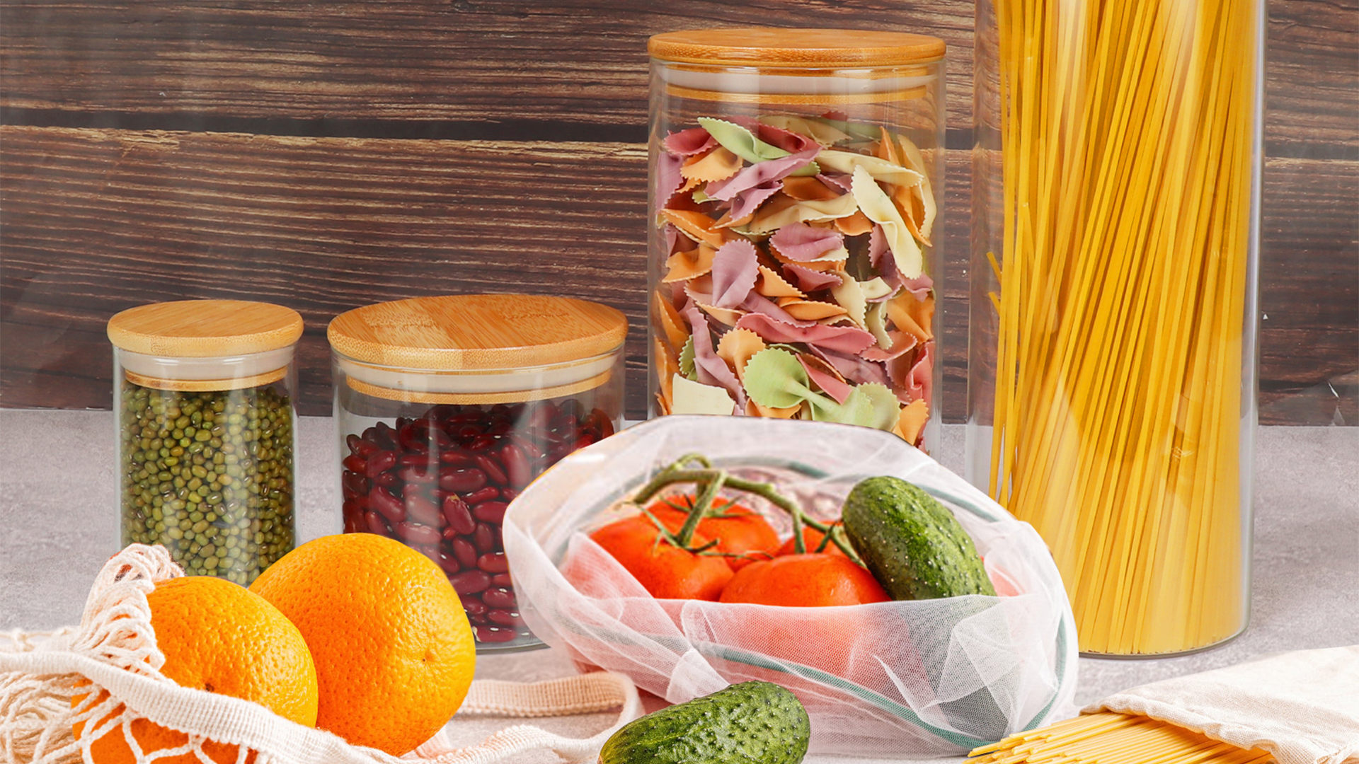 Econovo® Lot De 4 Bocaux En Verre Borosilicate Renforcé, Empilables Et Hermétiques Pour Aliments