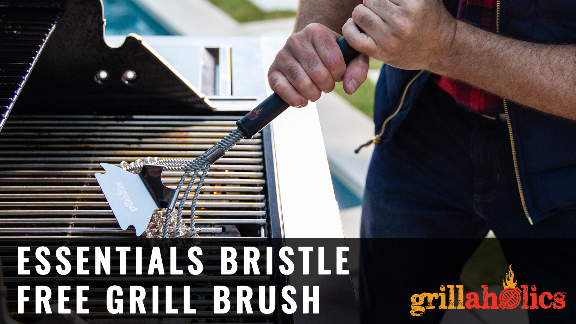 Grillaholics Grill Brush Bristle Free Safe Grill Cleaning with No