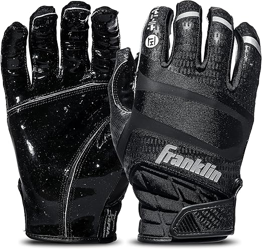 Franklin Sports Football Receiver Gloves - Adult and Youth Football Receiver Gloves - Extra-Grip Premium Football Gloves for All Ages - Hi-Tack - SFIA Approved