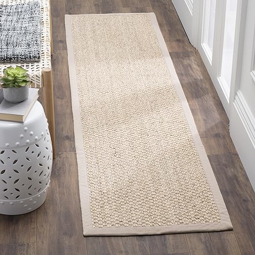 Safavieh Natural Fiber Collection NF525C Premium Sisal Runner, 2' x 8' , Marble