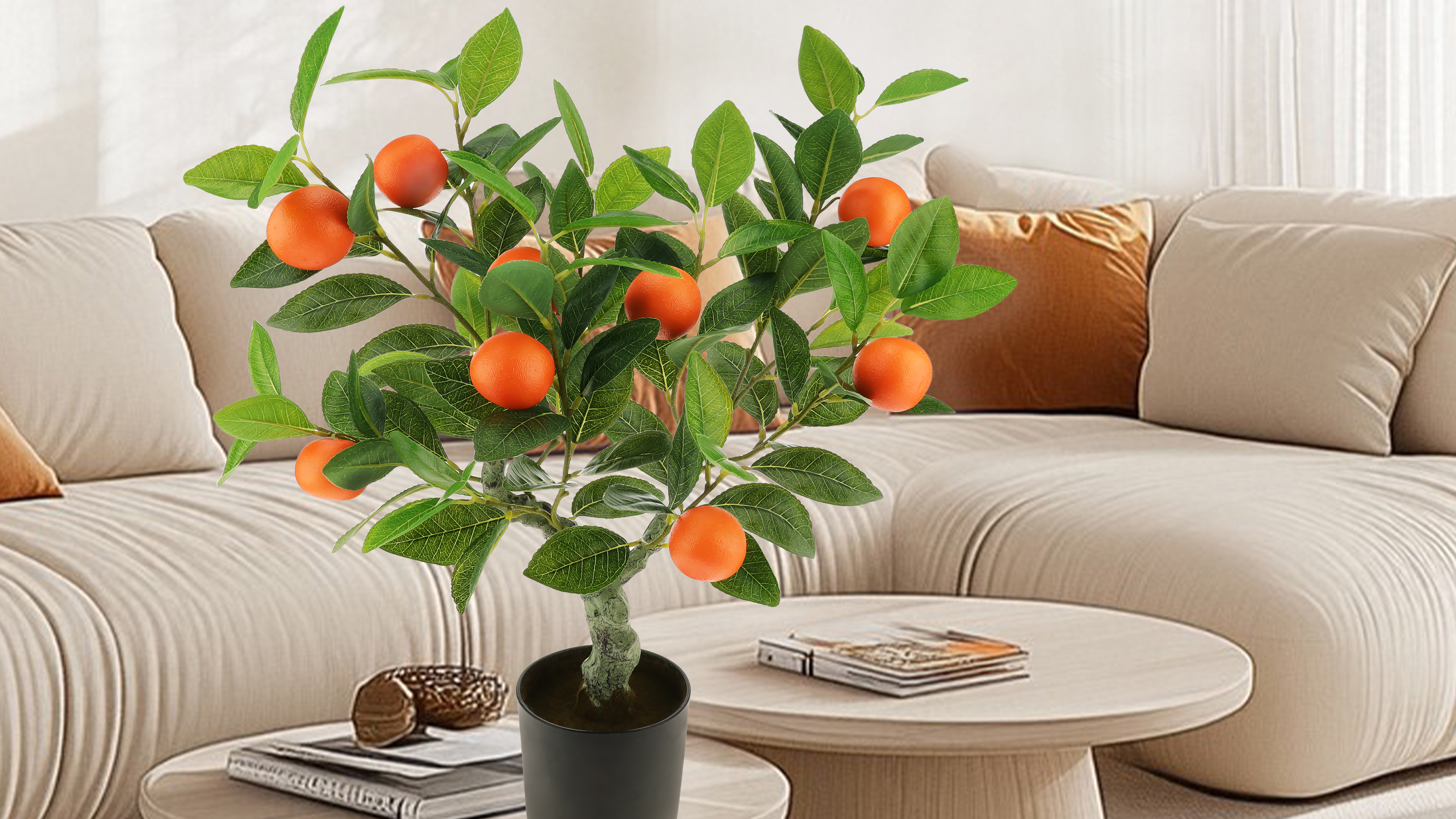 Amazon.com: Funzhan 23 Inch Realistic Artificial Orange Tree Faux