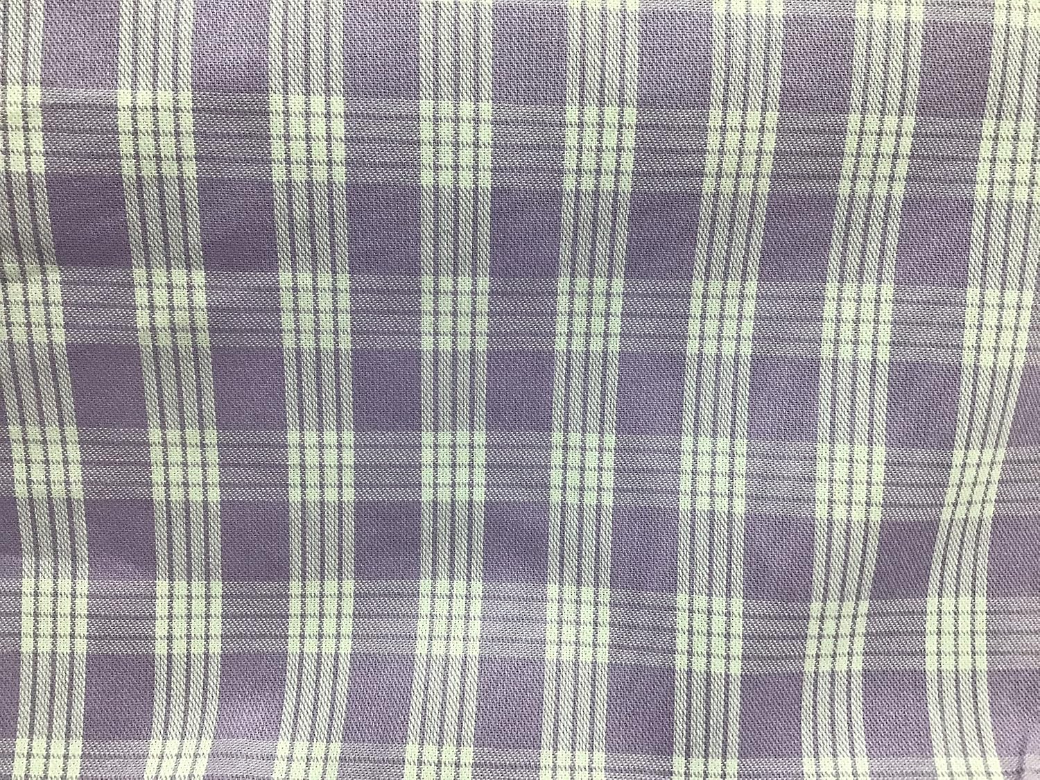 Lavender Palaka Woven Cotton Hawaiian Print Fabric by The Yard