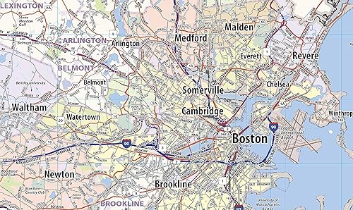 Miniatura 2 de Mapa de pared laminada de la zona metropolitana