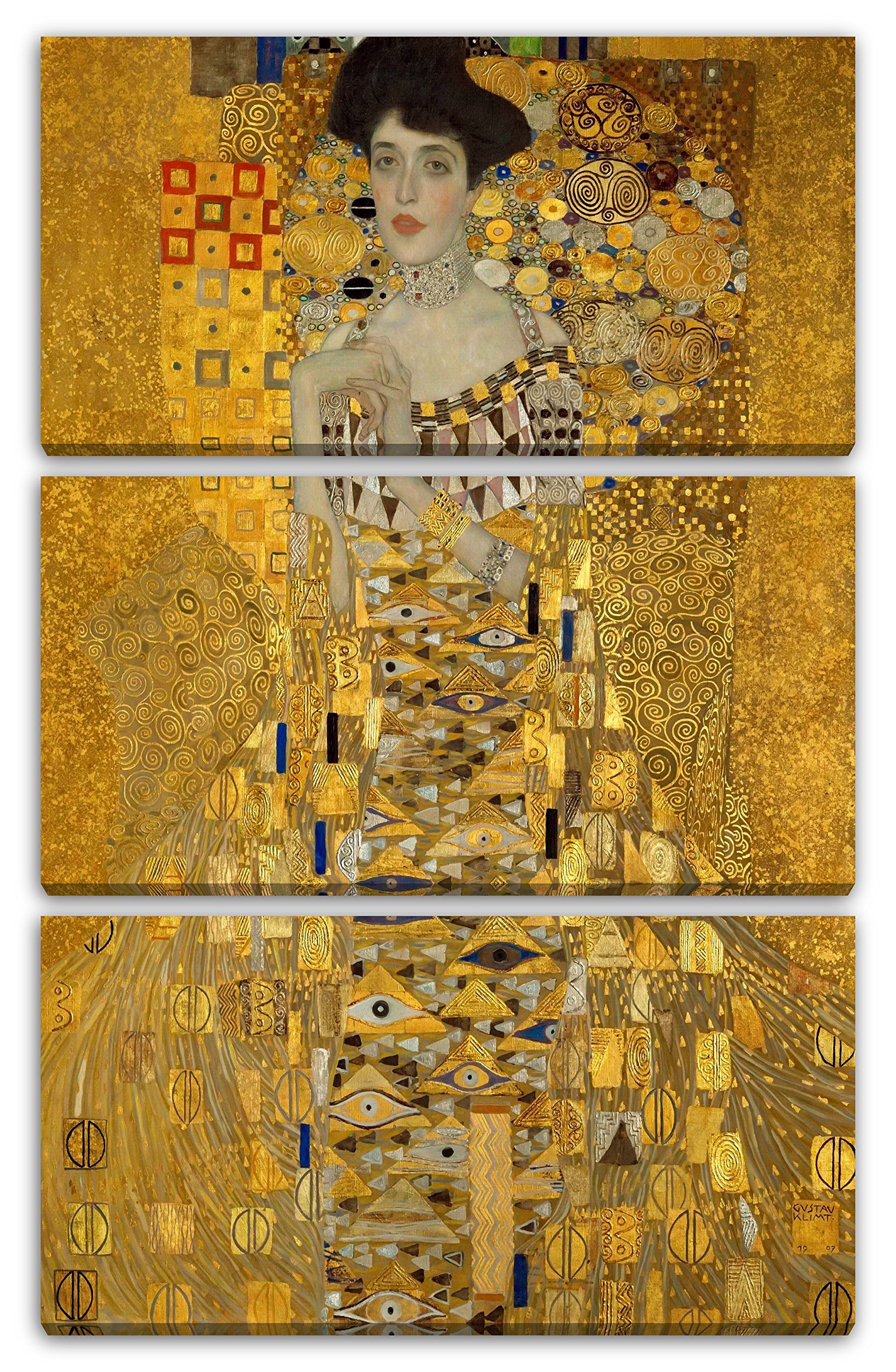 Leinwand 3-teilig(80x120cm): Gustav Klimt - Adele Bloch-Bauer I (1907)