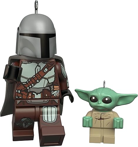 Miniatura 1 de Hallmark Keepsake Adornos de Navidad 2023, The Mandalorian y Grogu LEGO Star Wars Minifigura, juego de 2, regalos para fanáticos de Star Wars