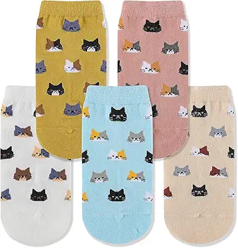 Funny Animal Socks for Women - Cute Dog and Cat Socks, Colorful Novelty Funny Socks for Animal Lover