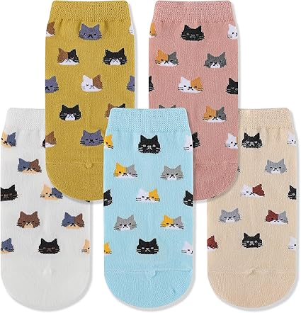 Funny Animal Socks for Women - Cute Dog and Cat Socks, Colorful Novelty Funny Socks for Animal Lover