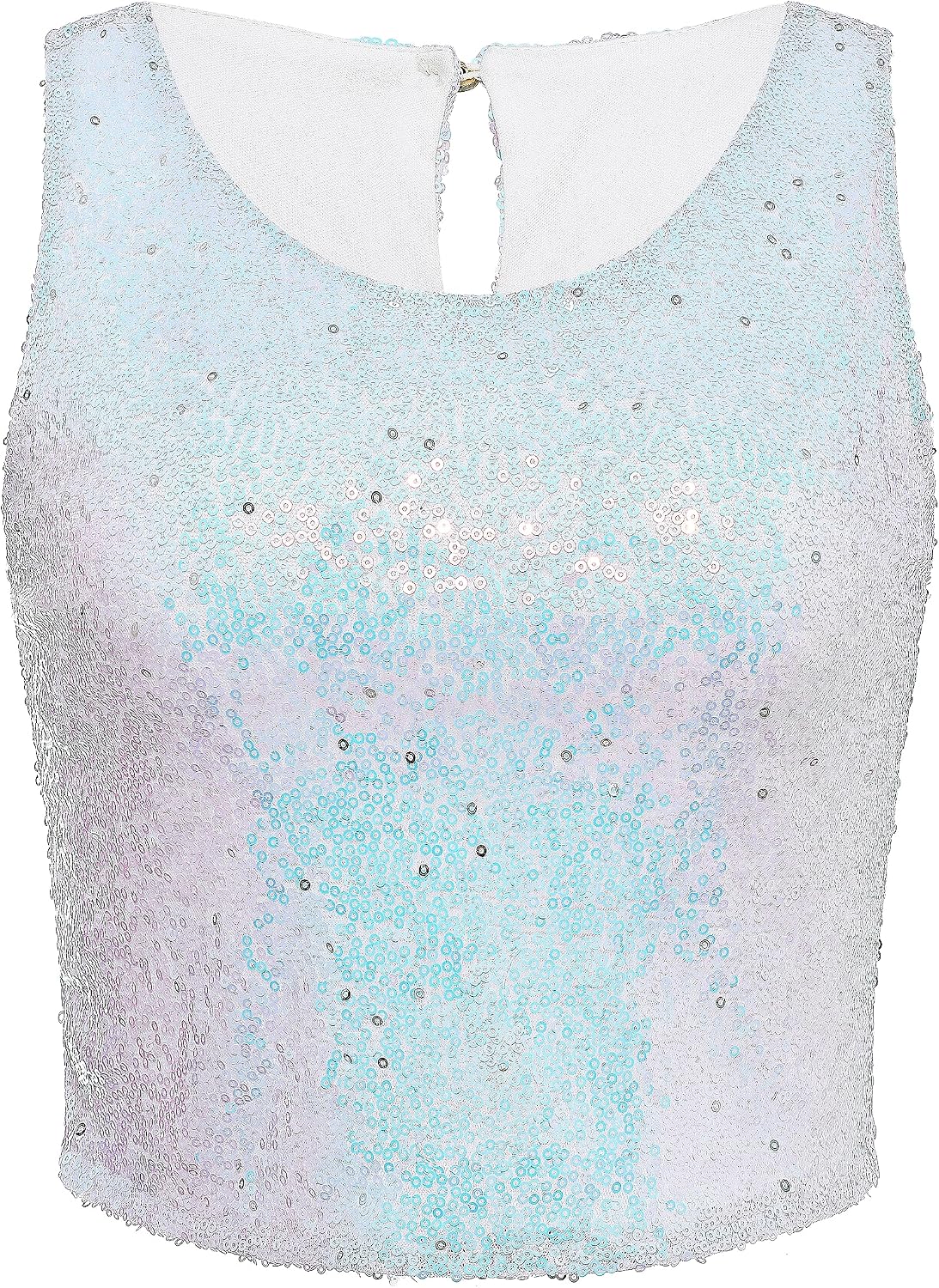 Coucoland Cropped Tank Top for Women - Womens Summer Sparkle Sequin Glitter Slimming Tops Camisole Trendy