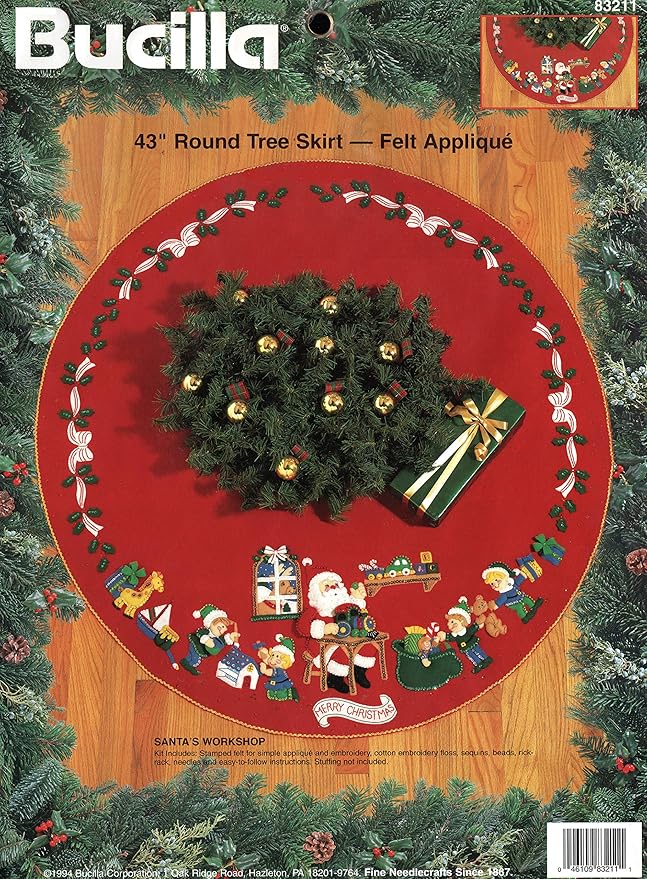 Bucilla Santa's Felt Applique Tree Skirt Kit 83211