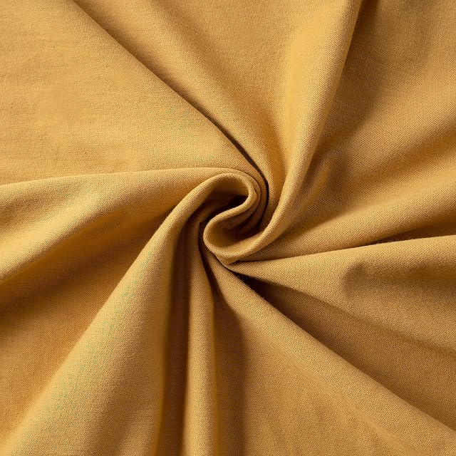 VelvetHome Prześcieradło z gumką 180x200cm | 100% Bawełna czesana | Made in EU | 165gsm | Prześcieradło 180x200 na materac do wysokości 25cm | Jersey | Jakość Premium | Piękne Kolory | Senf Farbe | 180 x