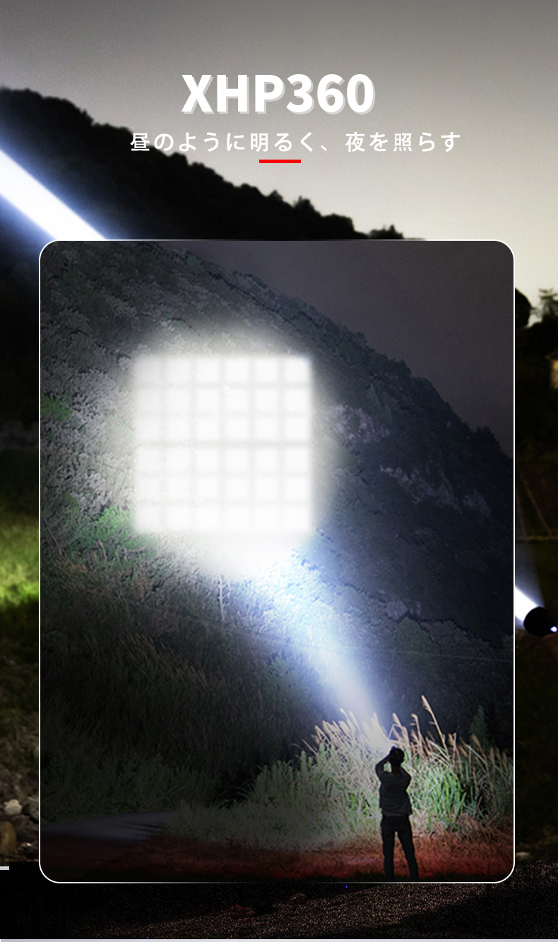 Amazon.co.jp: Mochayoli[強力 XHP360 LED]懐中電灯 長距離照明
