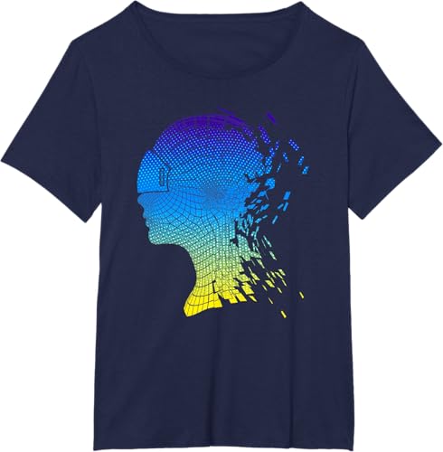 Miniatura 15 de Camiseta con diseño de auriculares de realidad virtual de VR Fans, Negro, S Negro,Azul Marino,Azul Pastel,Plateado,Limón