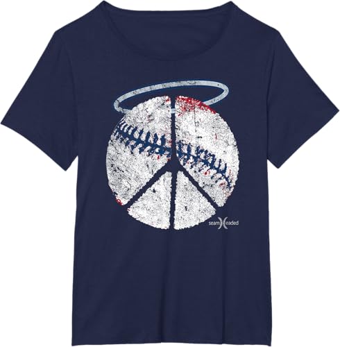 Miniatura 8 de Vintage Angel Peace Baseball Shirt Navy Blue,Red