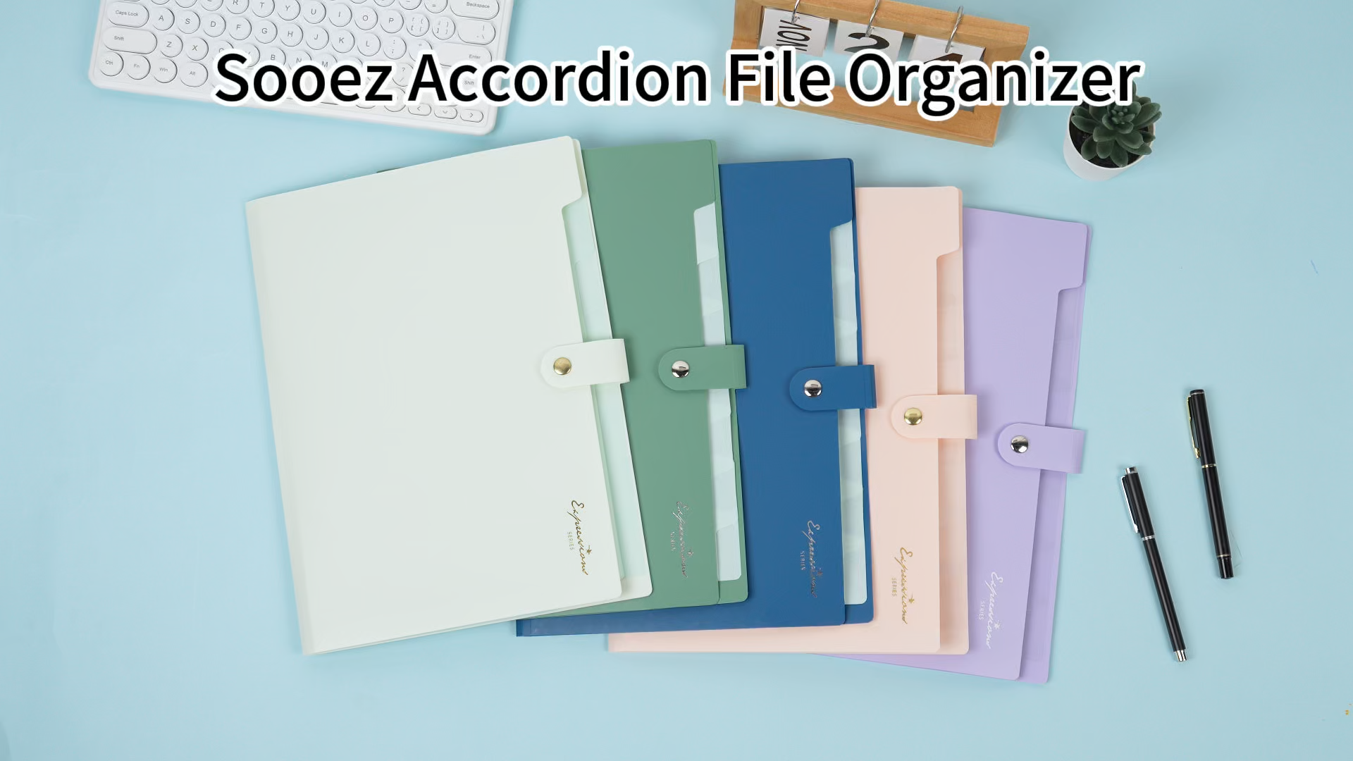 Amazon.com : Sooez Elegant Accordion File Organizer, 8 Pocket