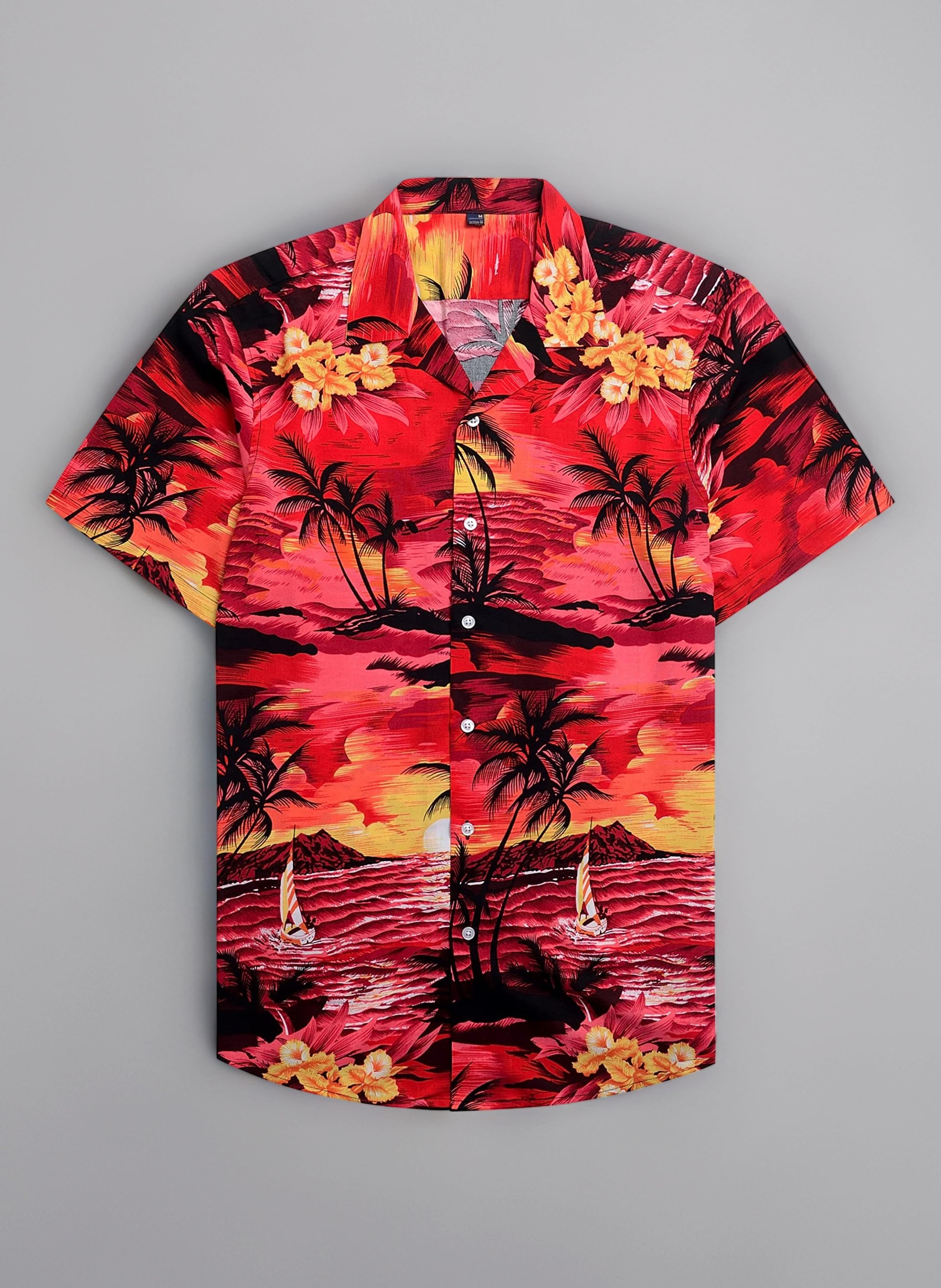 Mens Hawaiian Shirt Funky Beach Casual Men's Short Sleeve Summer Aloha Shirts