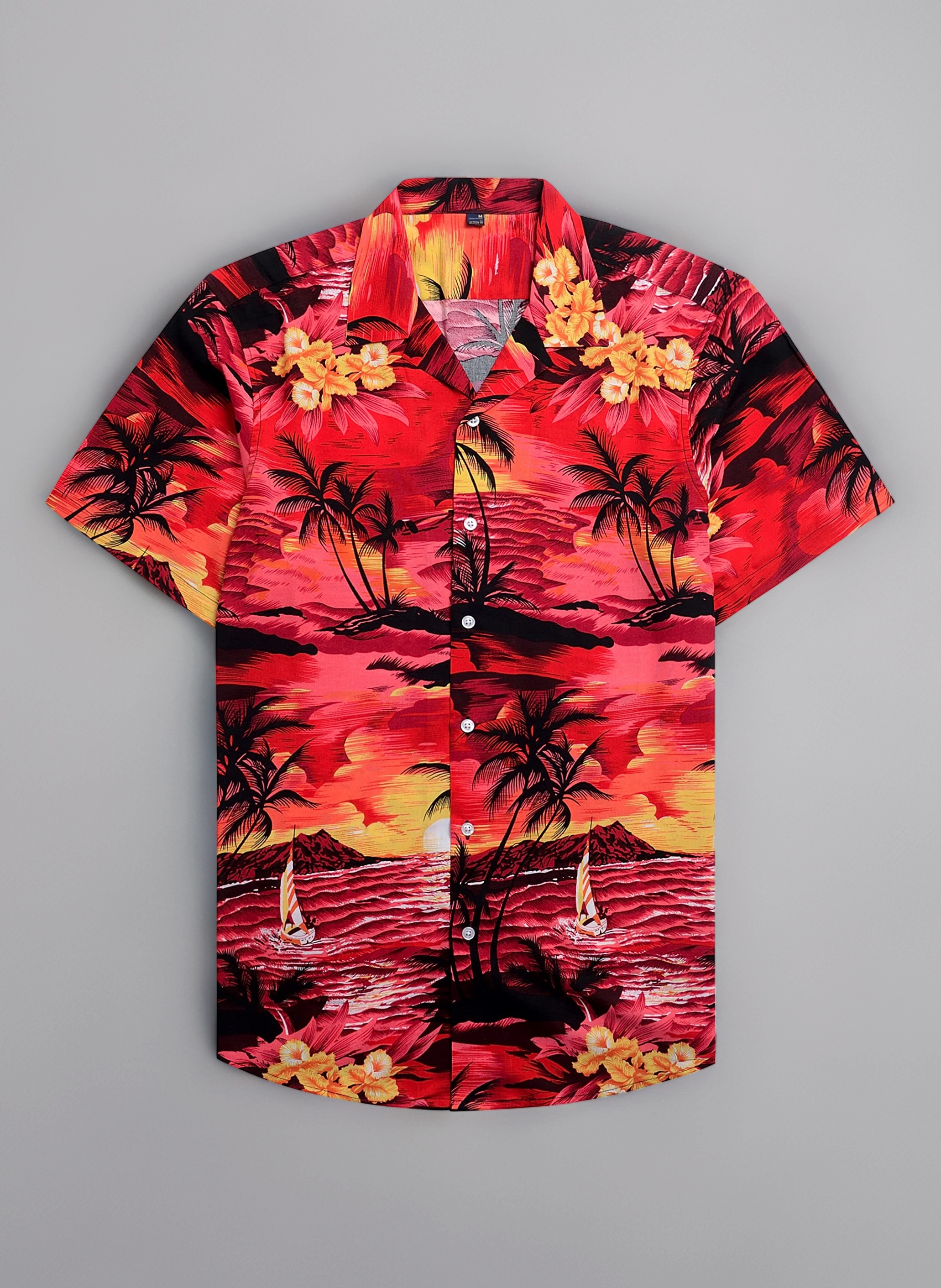 Mens Hawaiian Shirt Funky Beach Casual Men's Short Sleeve Summer Aloha Shirts