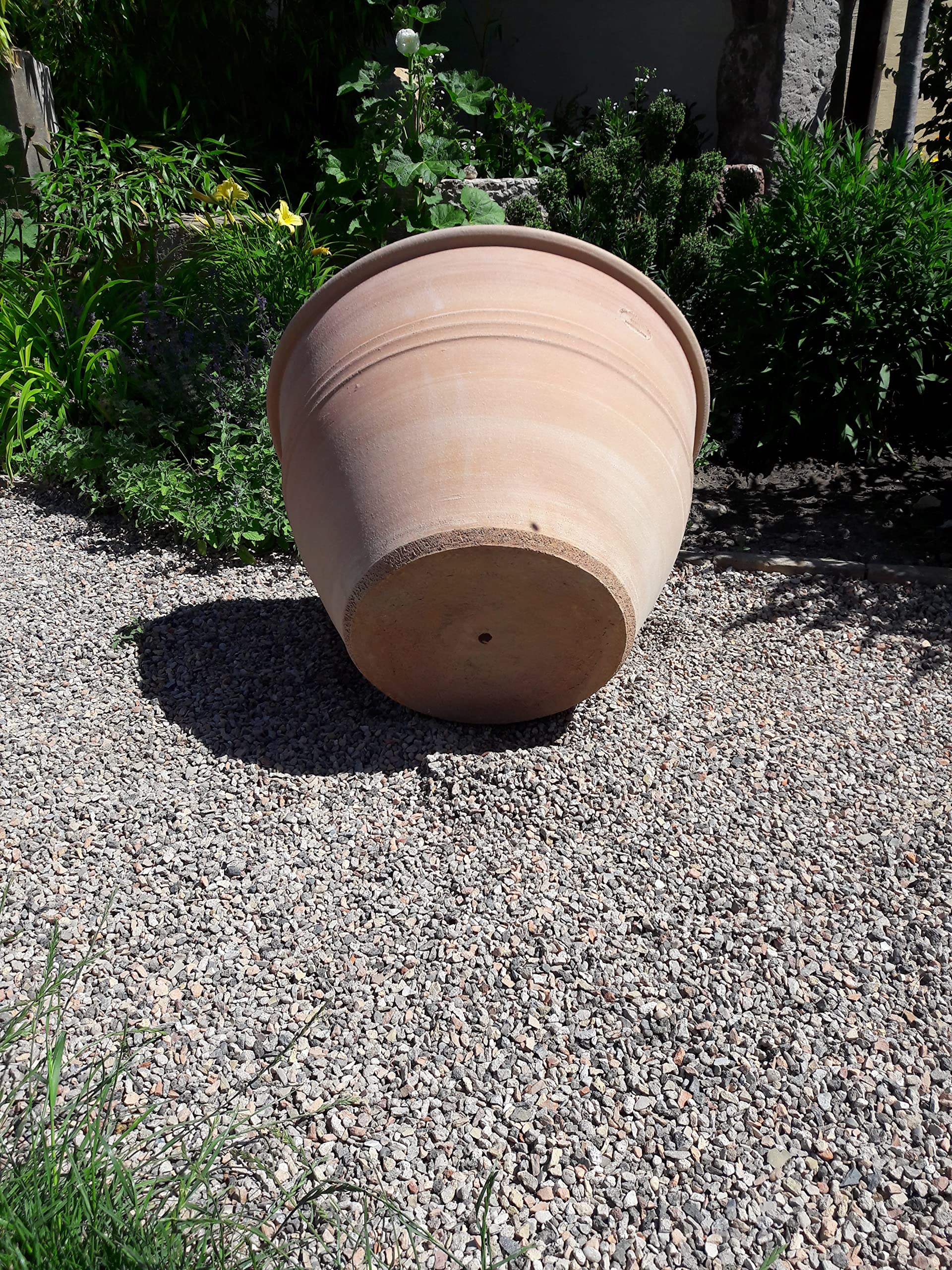 Palatina Werkstatt Terracotta Blumentopf Veronica 55cm - 100% Handgefertigter Terracotta Pflanzkübel für den Garten & Innenbereich - Robust & Stilvoll zu jeder Jahreszeit