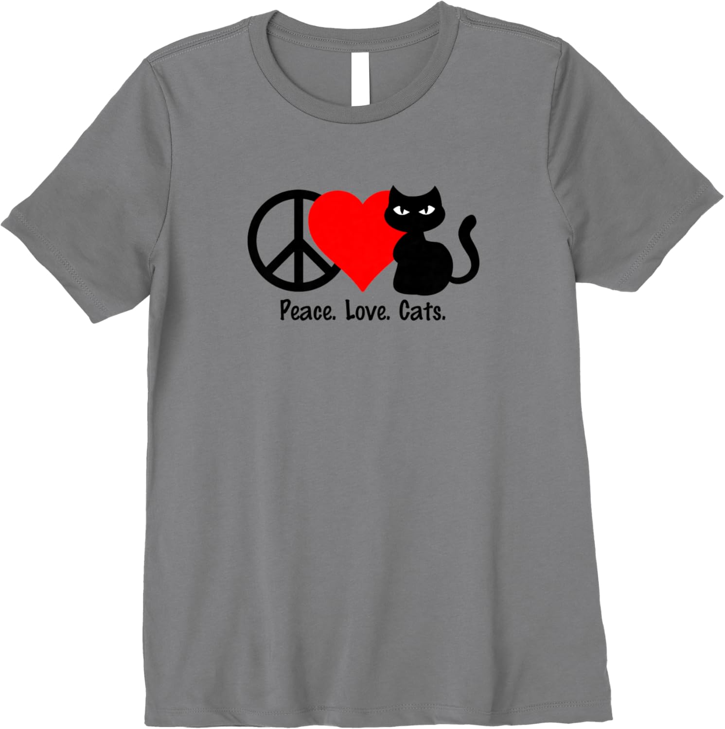Peace love cats t shirt Clearance