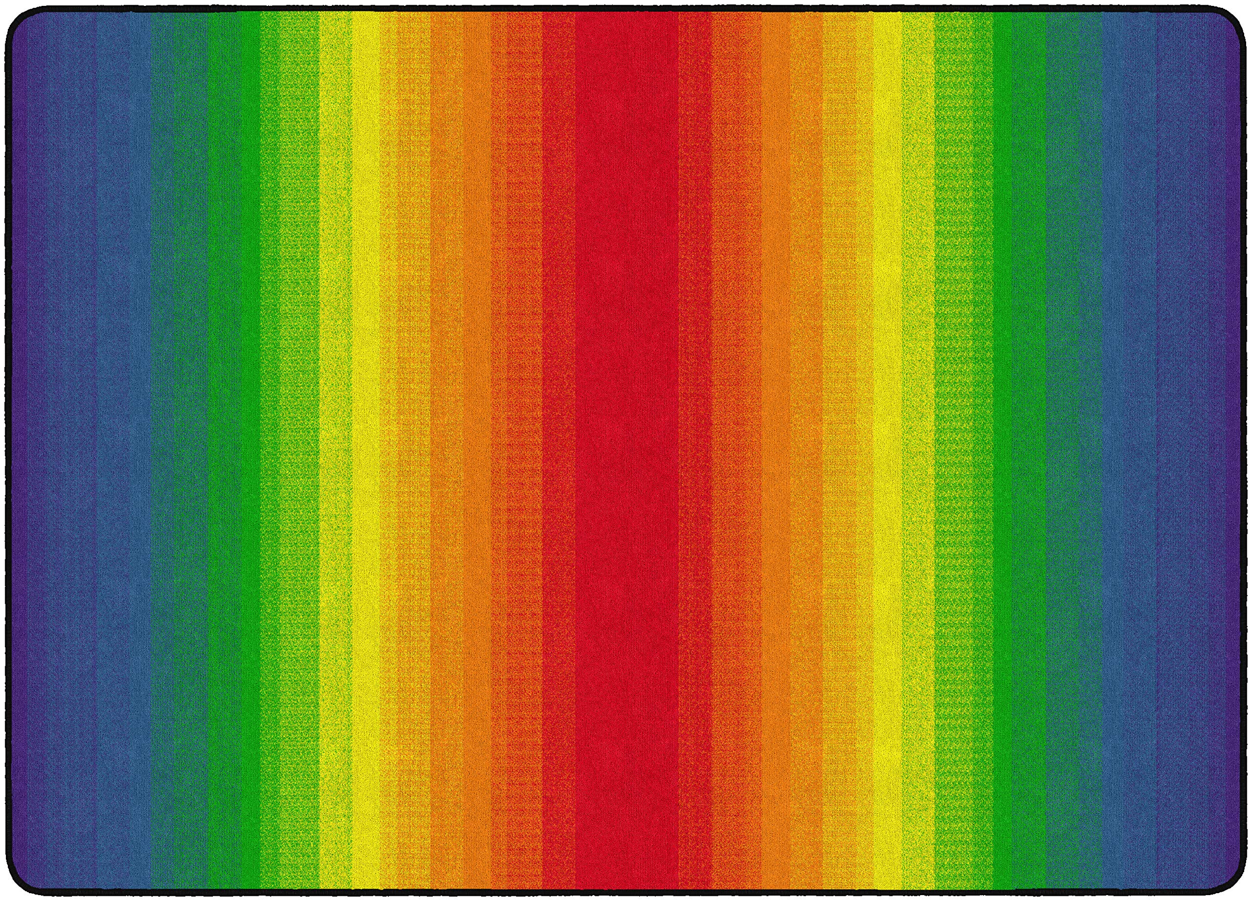 Flagship Carpets Rainbow Area Rug for Kids Classroom, Home Learning Area, Playroom Mat or Childrens Bedroom Carpet, 6' x 8'4", Rectangle