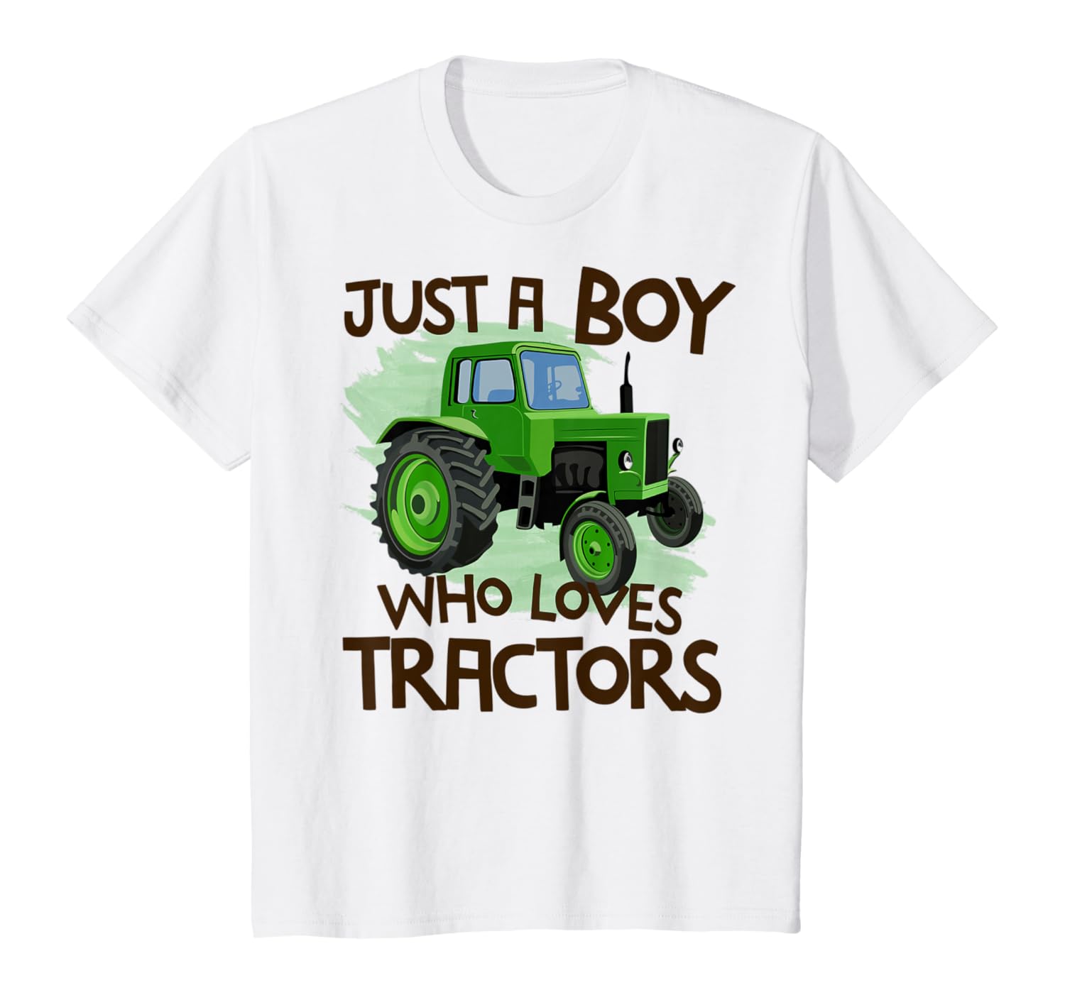 Kids Just A Boy Who Loves Tractors T Shirt Farm Kid Birthday Gift T-shirt