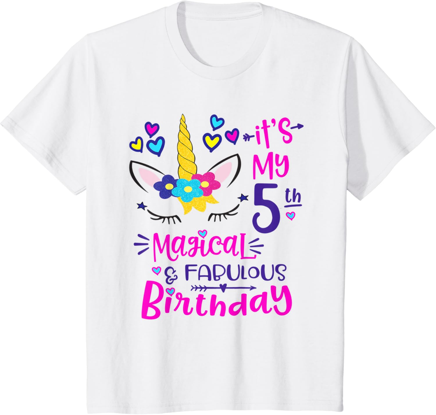 5 year old birthday girl shirt Clearance