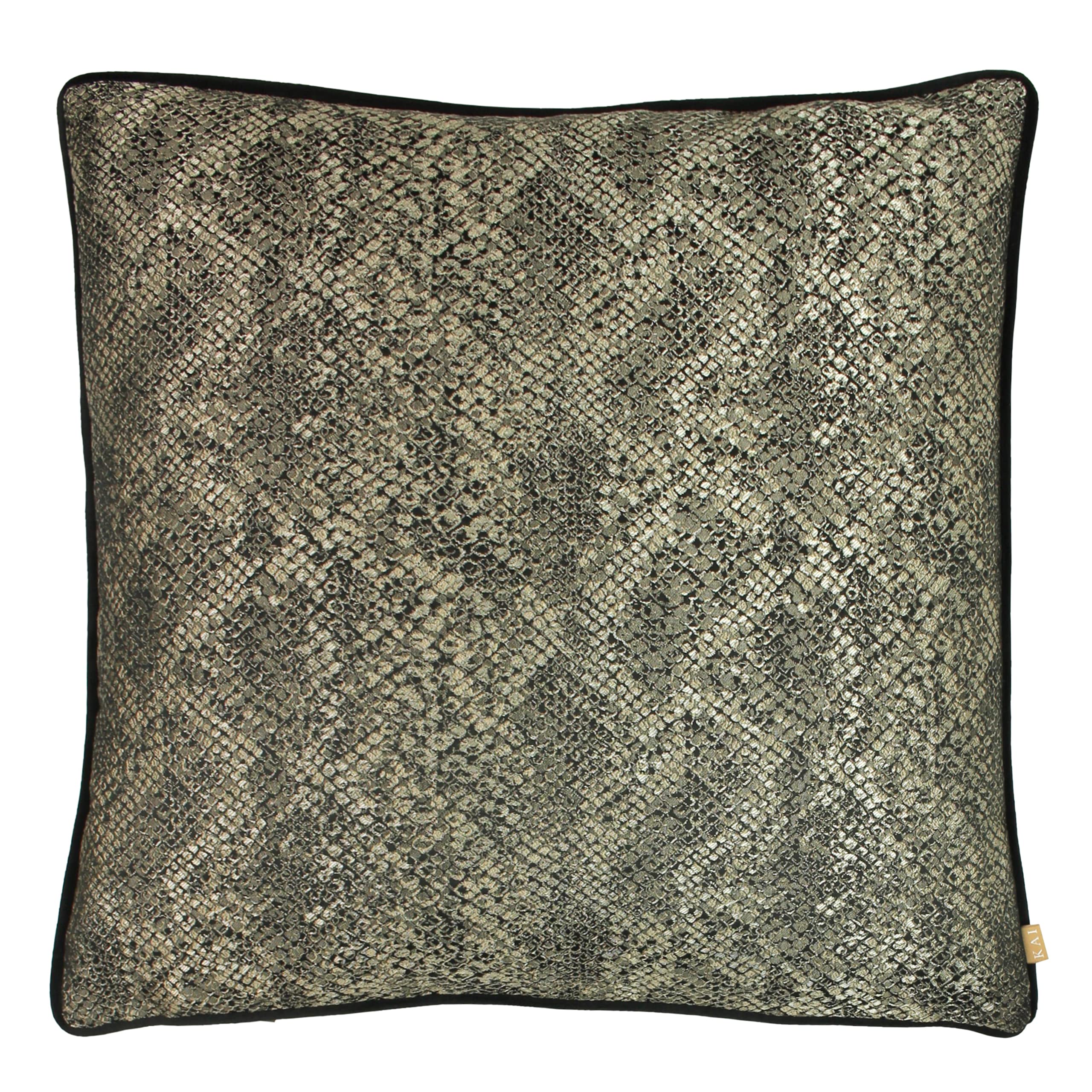 Kai Viper Metallic Snakeskin Square Feather Filled Cushion from B&Q