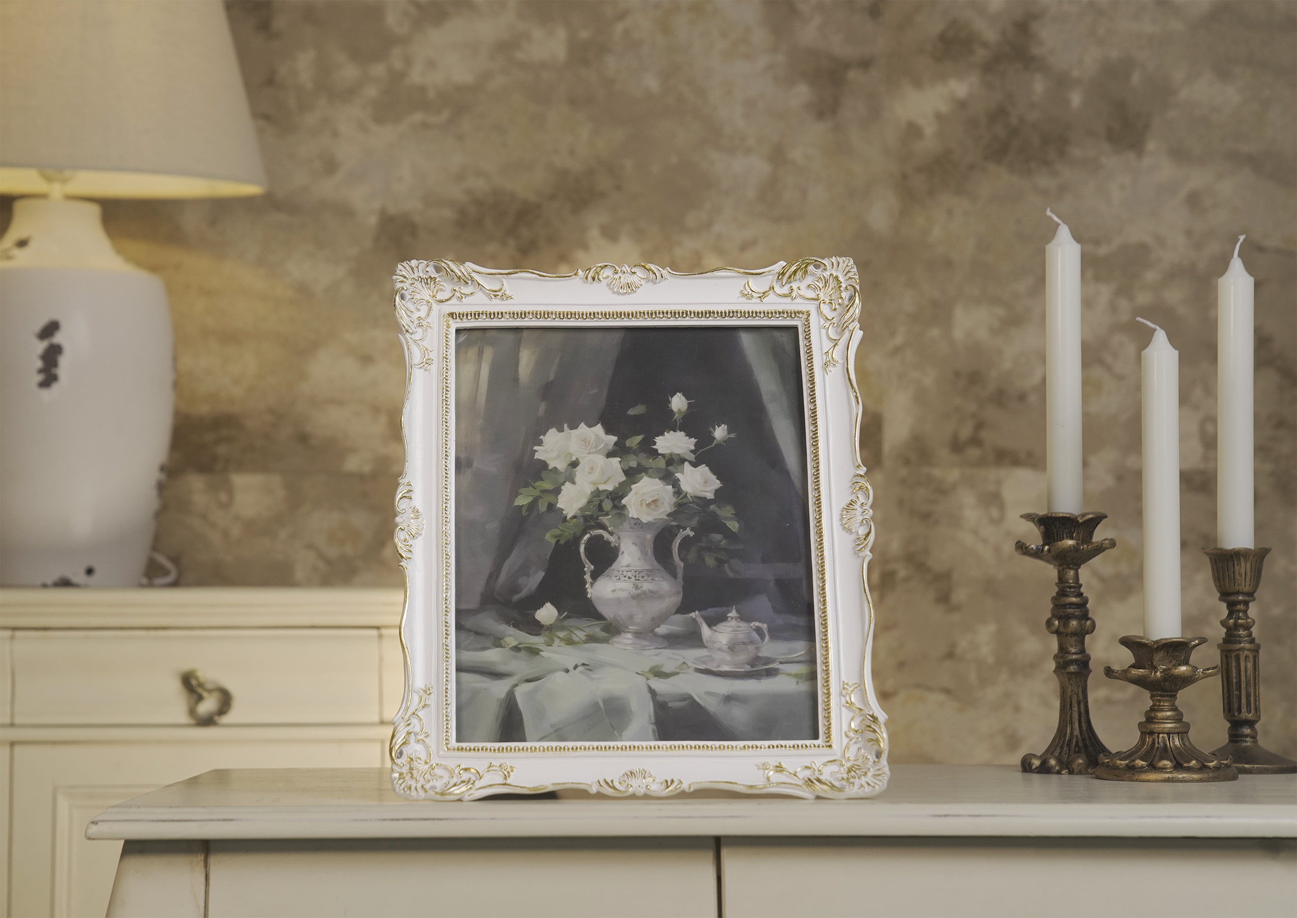 Amazon.com - Saysmile 8x10 Vintage Picture Frames, White Antique