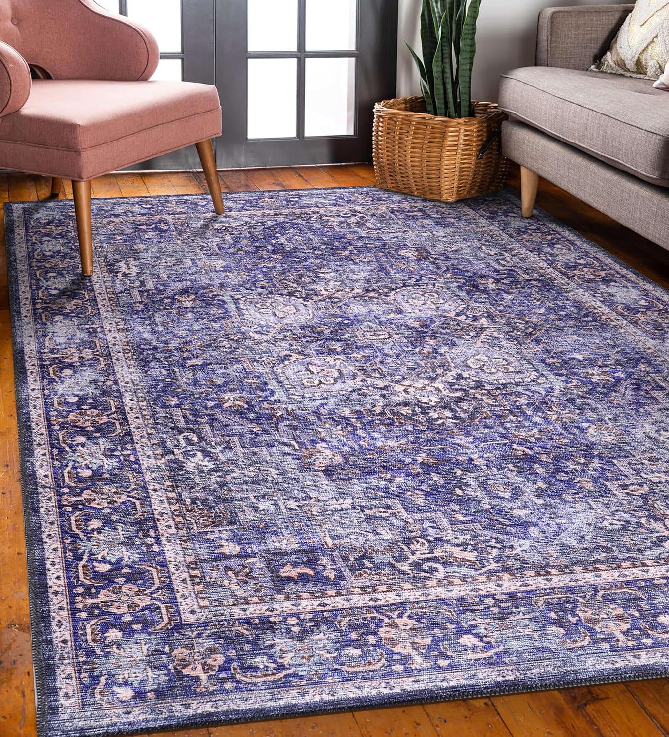 DAPHNE HOME DECOR Machine Washable Area Rugs For Kitchen, Bedroom