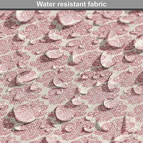 Miniatura 6 de Lunarable The Yard, tela de damasco con patrón femenino adornado victoriano, hojas florales repetidas y repetidas, tela decorativa para tapicería y