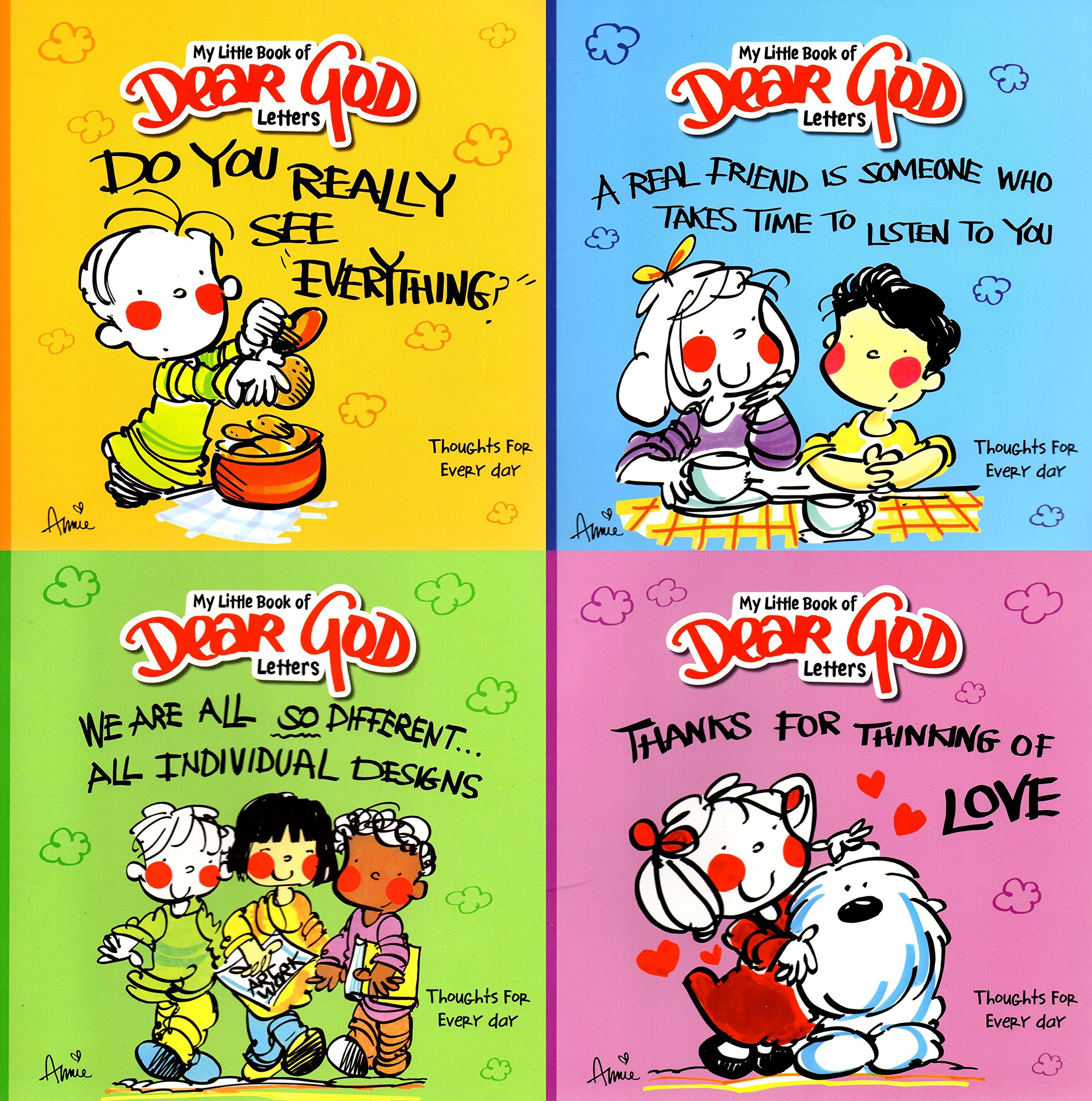 Thanks For Thinking of Love/Do You Really See Everything?/A Real Friend is Someone Who Takes Time to Listen to You/We Are All So Different..All Individual Designs - My Little Book of Dear God Letter