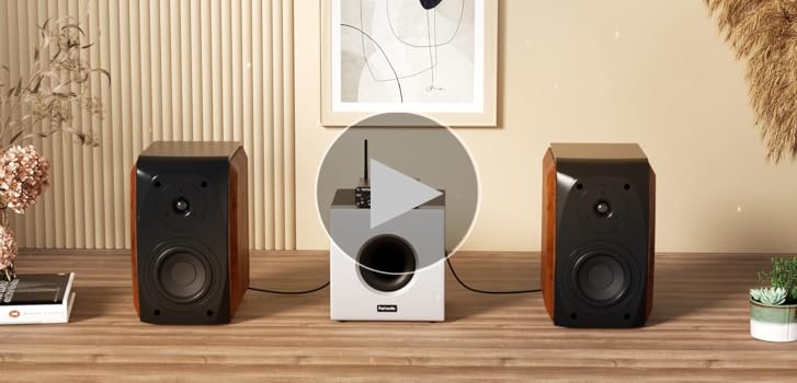 KENWOOD 2ウェイスピーカー & Fosi Audio BT30D アンプ BT30D 2.1CH Power Amplifier Bluetooth 5.0 with Bass/Treble