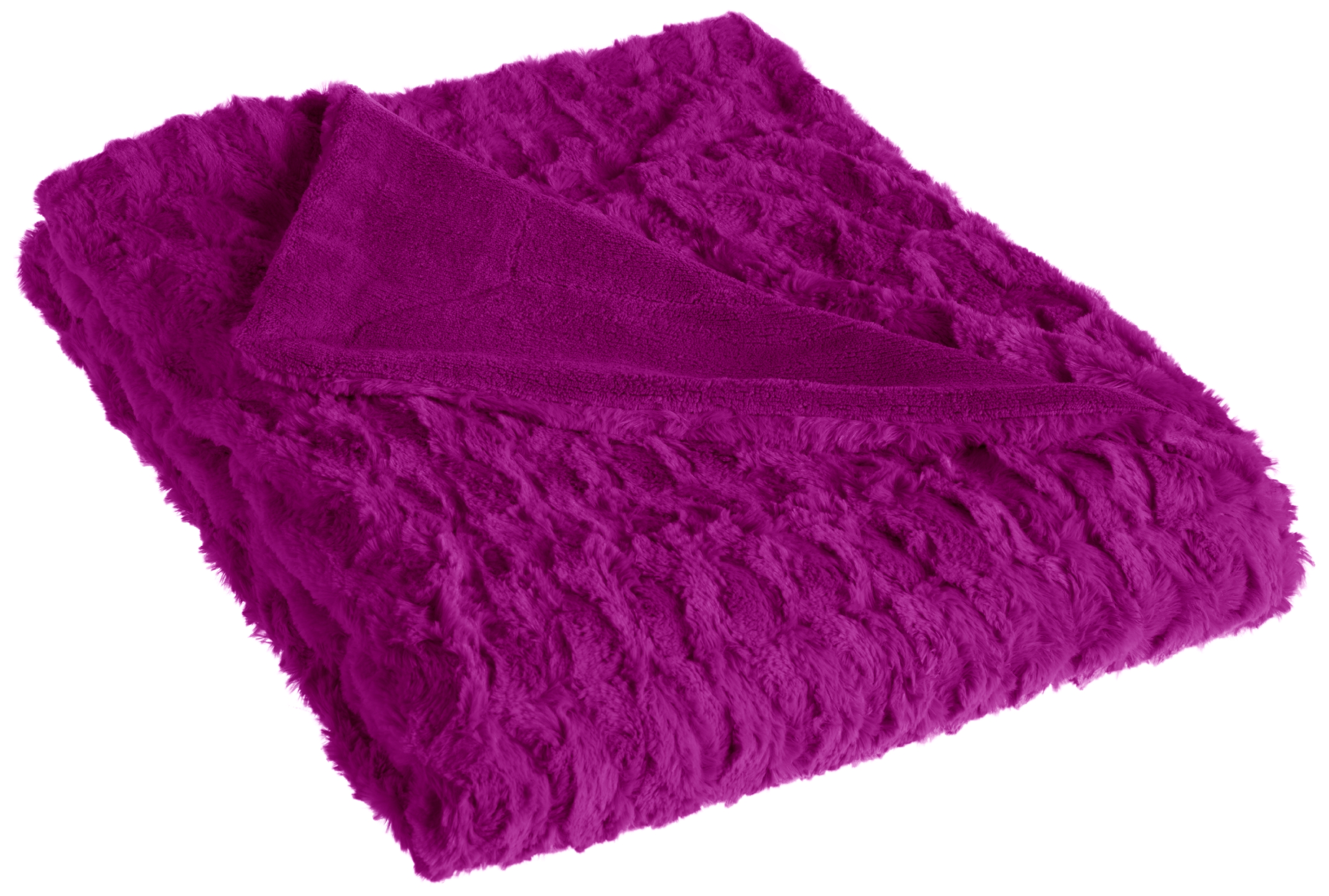 Exquis Faux Fur Plush Throw, Juicy Grape