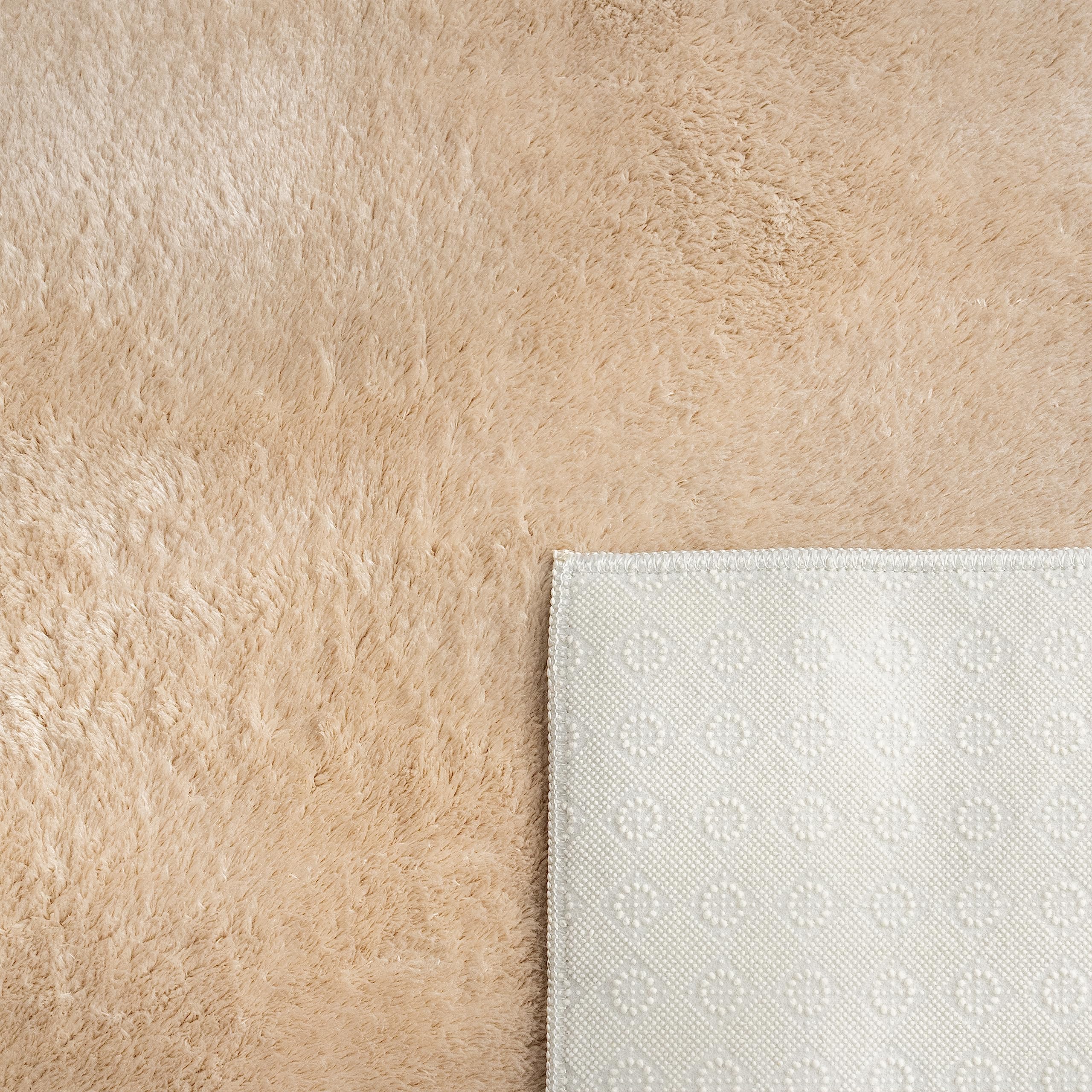 Tappeto Soggiorno Pelo Corto 140x200 Cm - Morbido, Lavabile, Colore Crema, Moderno - Foto 10