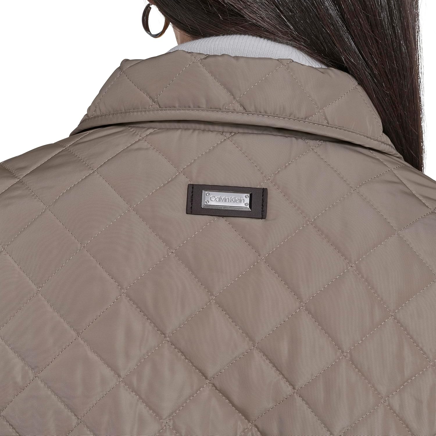 Calvin Klein Women's Diamond Quilted Jacket – Lightweight Snap Button Coat With Pockets - Image 8