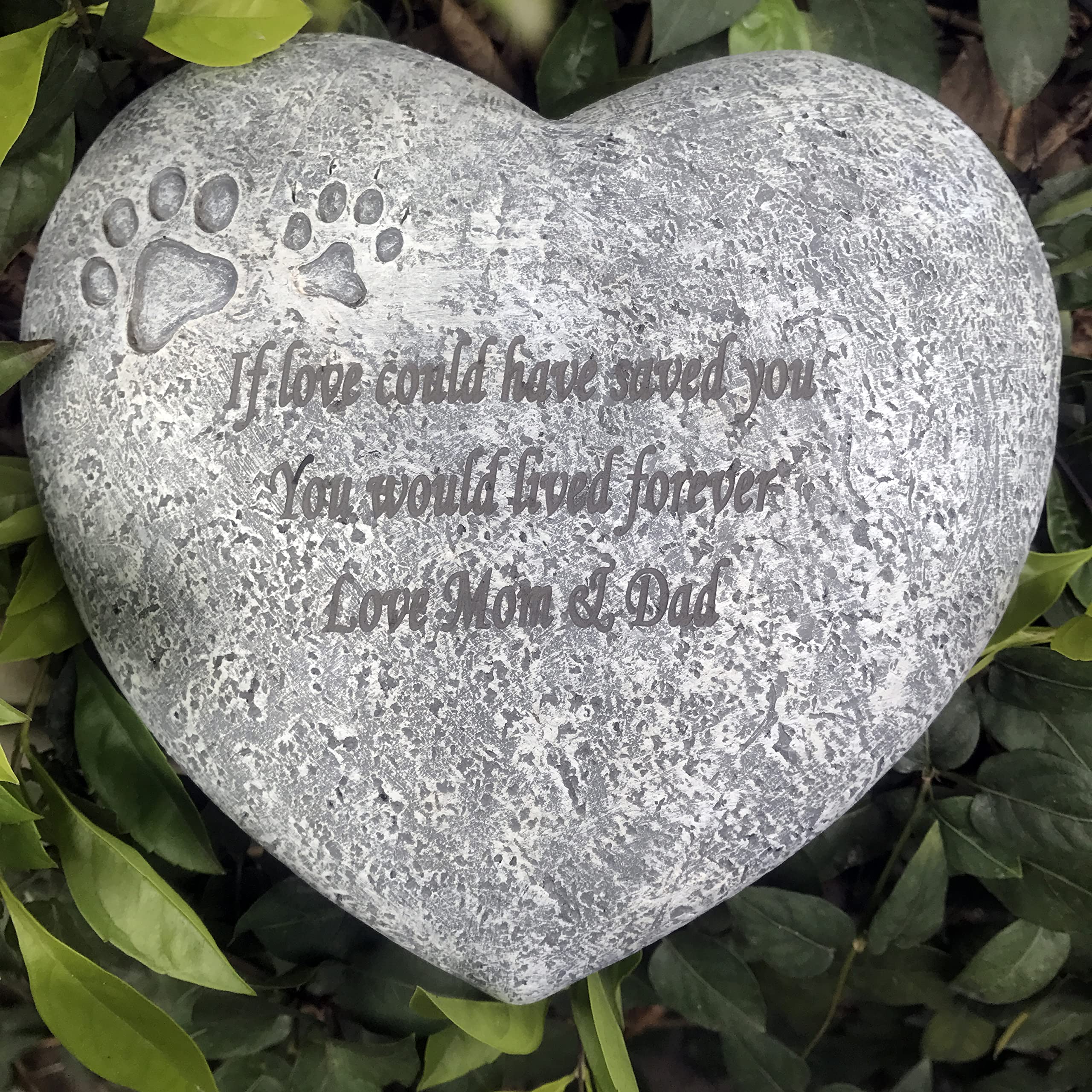 LAGGATTS Personalized Dog Cat Grave Marker Garden Memorial Stones, Custom Cat Dog Tombstone, Engraved with Any Message